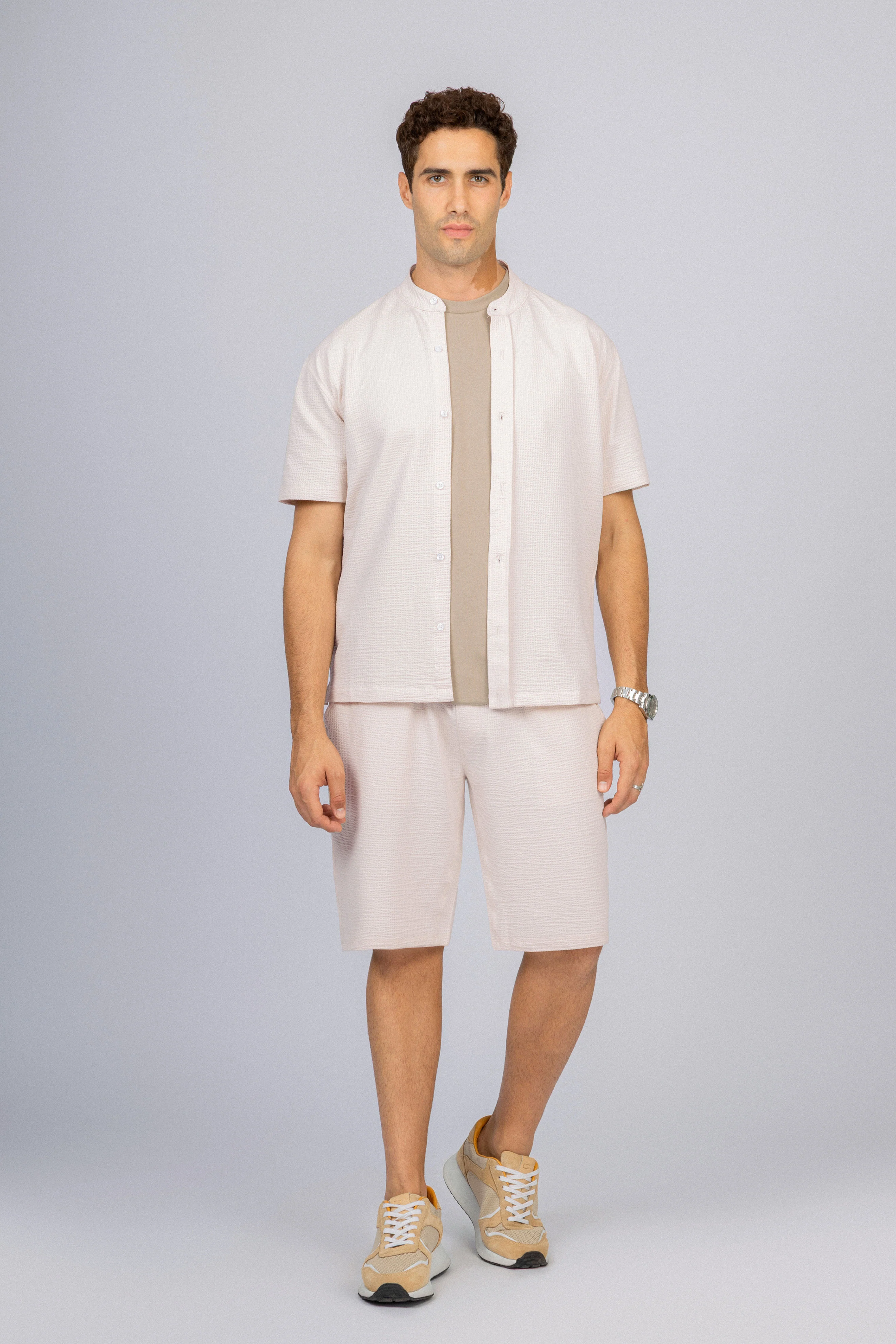 Jacquard Light Beige Mens Set - Image 2