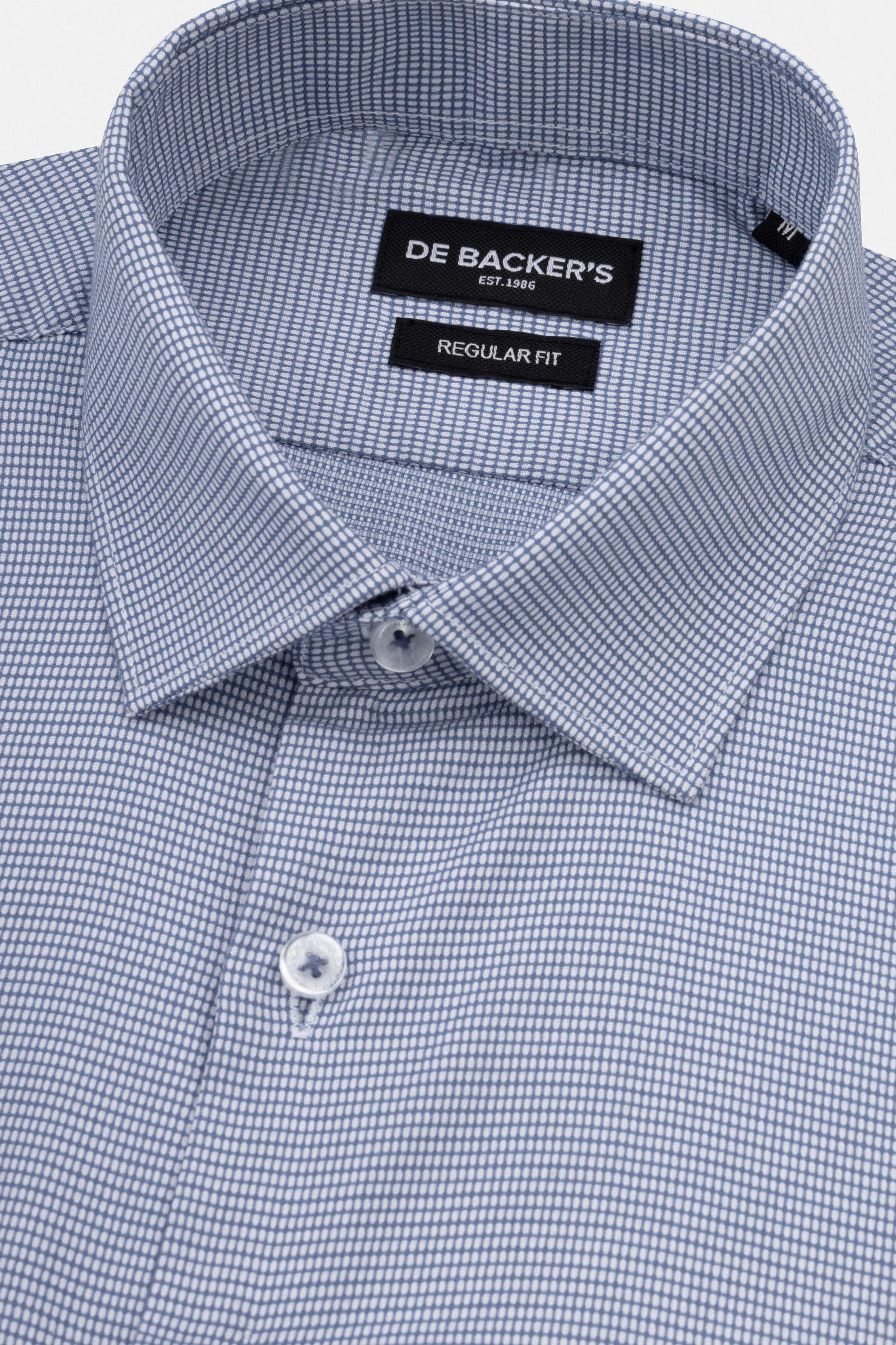 jacquard Light Blue Smart Casual Shirt - Image 2