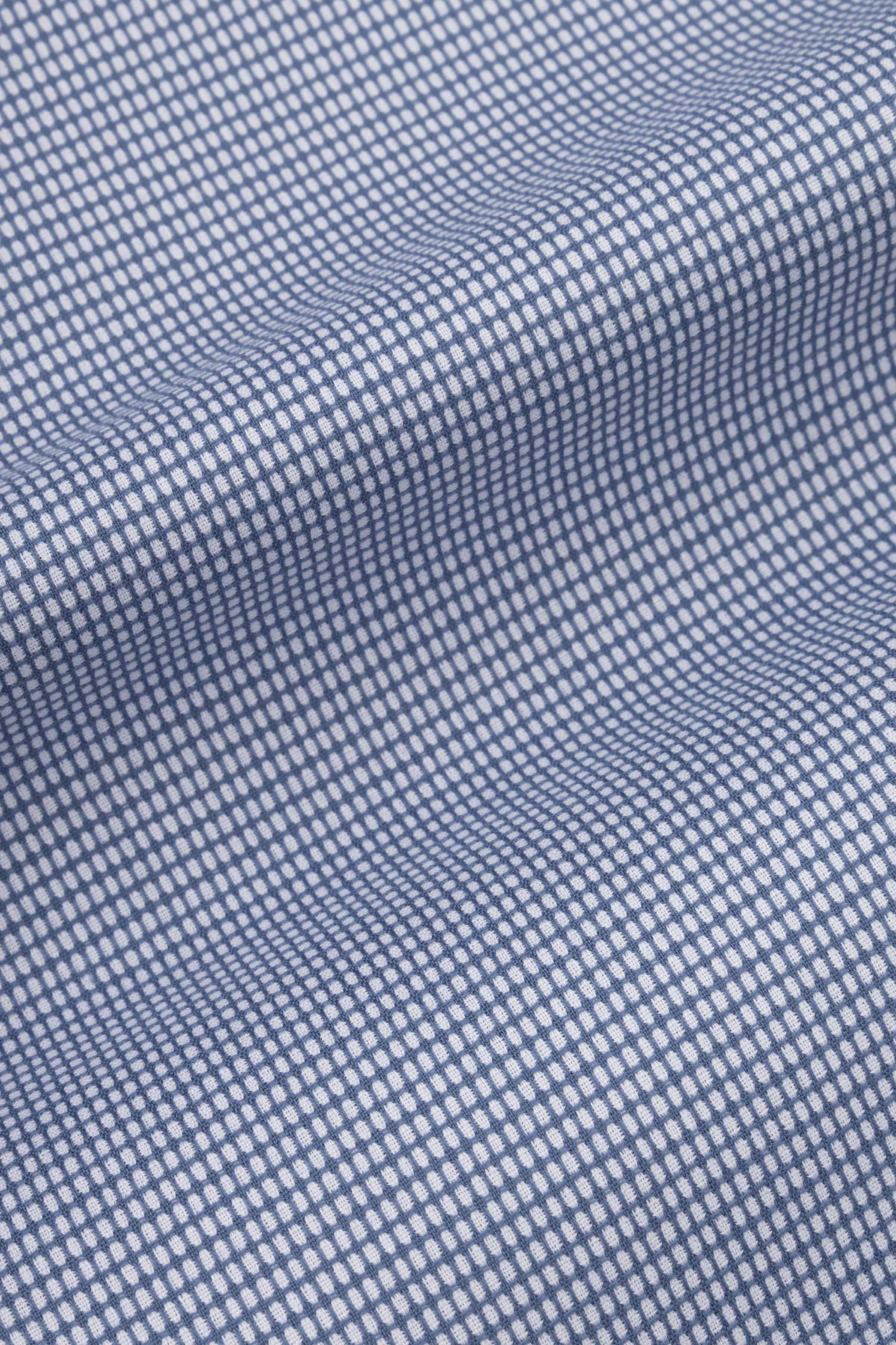 jacquard Light Blue Smart Casual Shirt - Image 4