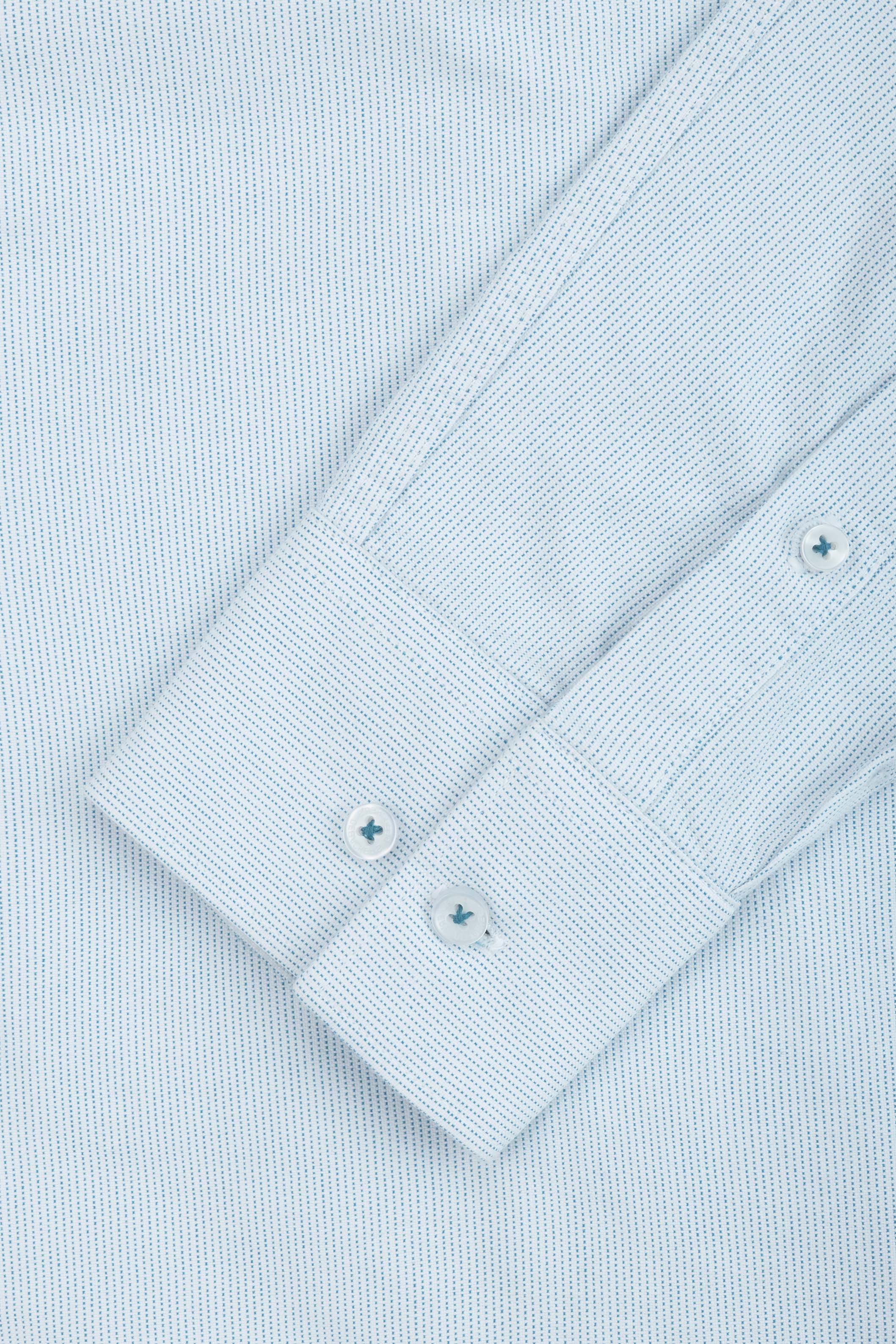Stitched Light Blue Casual Shirt - Image 3