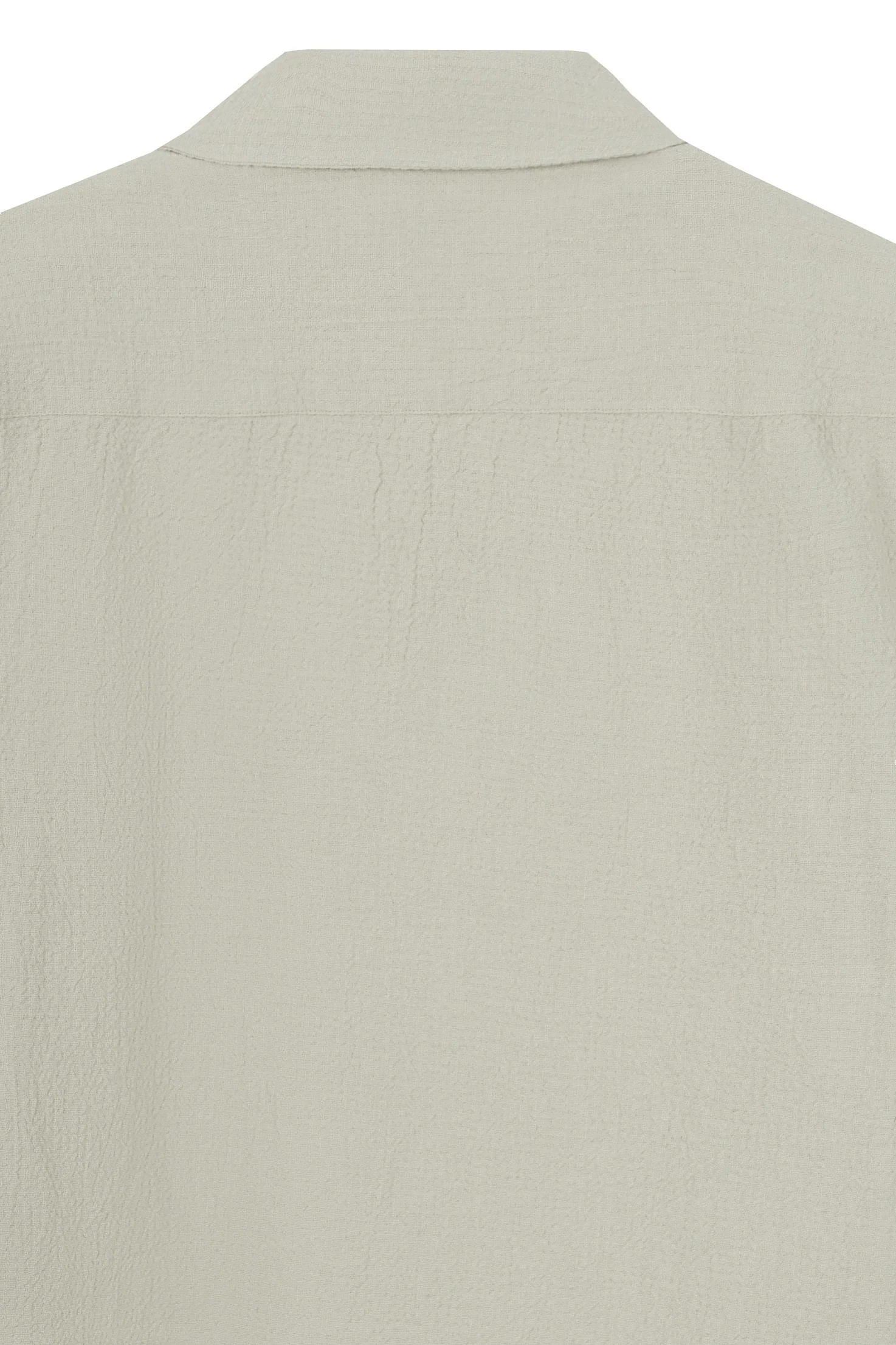 Jacquard Dark Beige Short Sleeves Shirt - Image 3