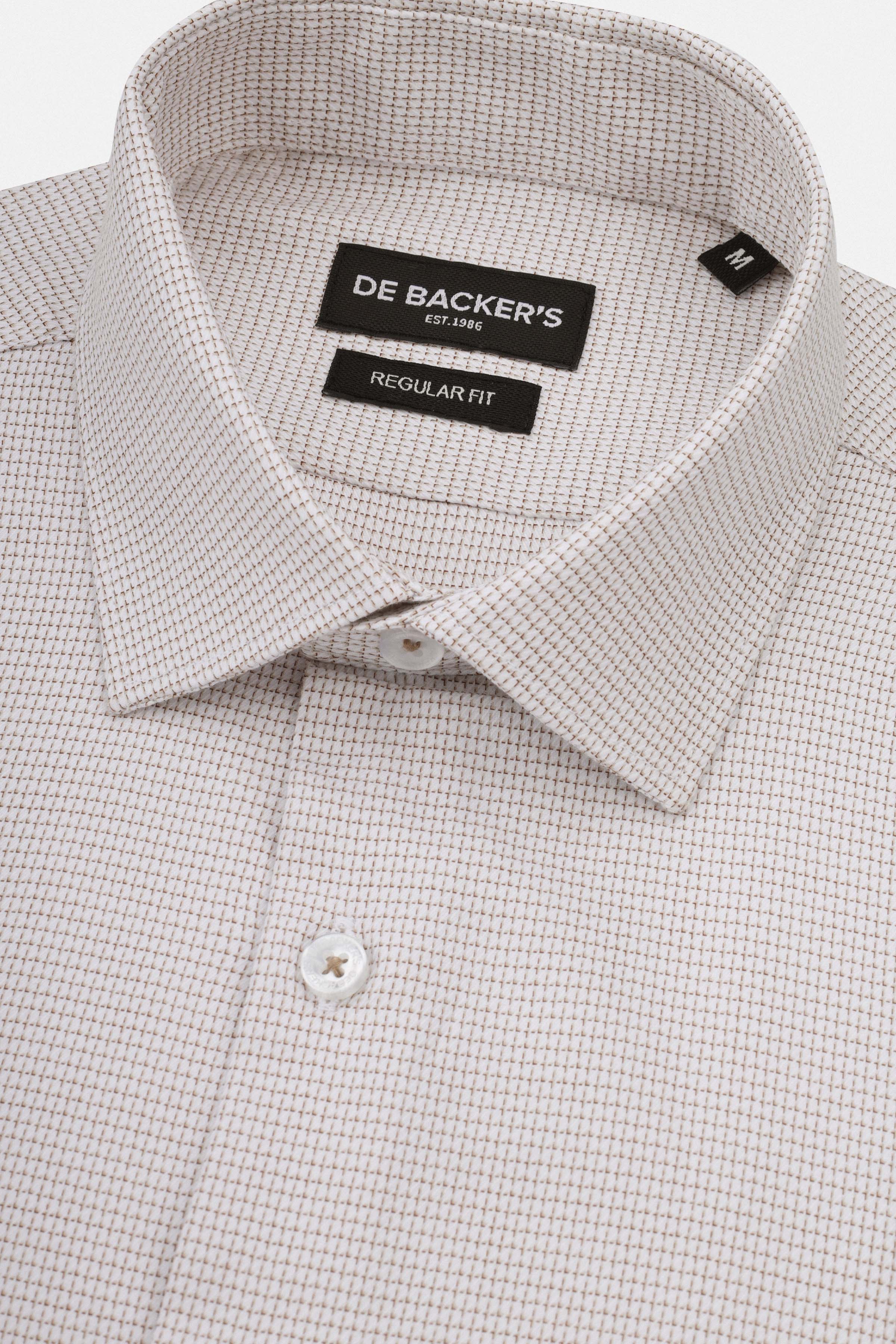Jacquard Silver Smart Casual Shirt - Image 2
