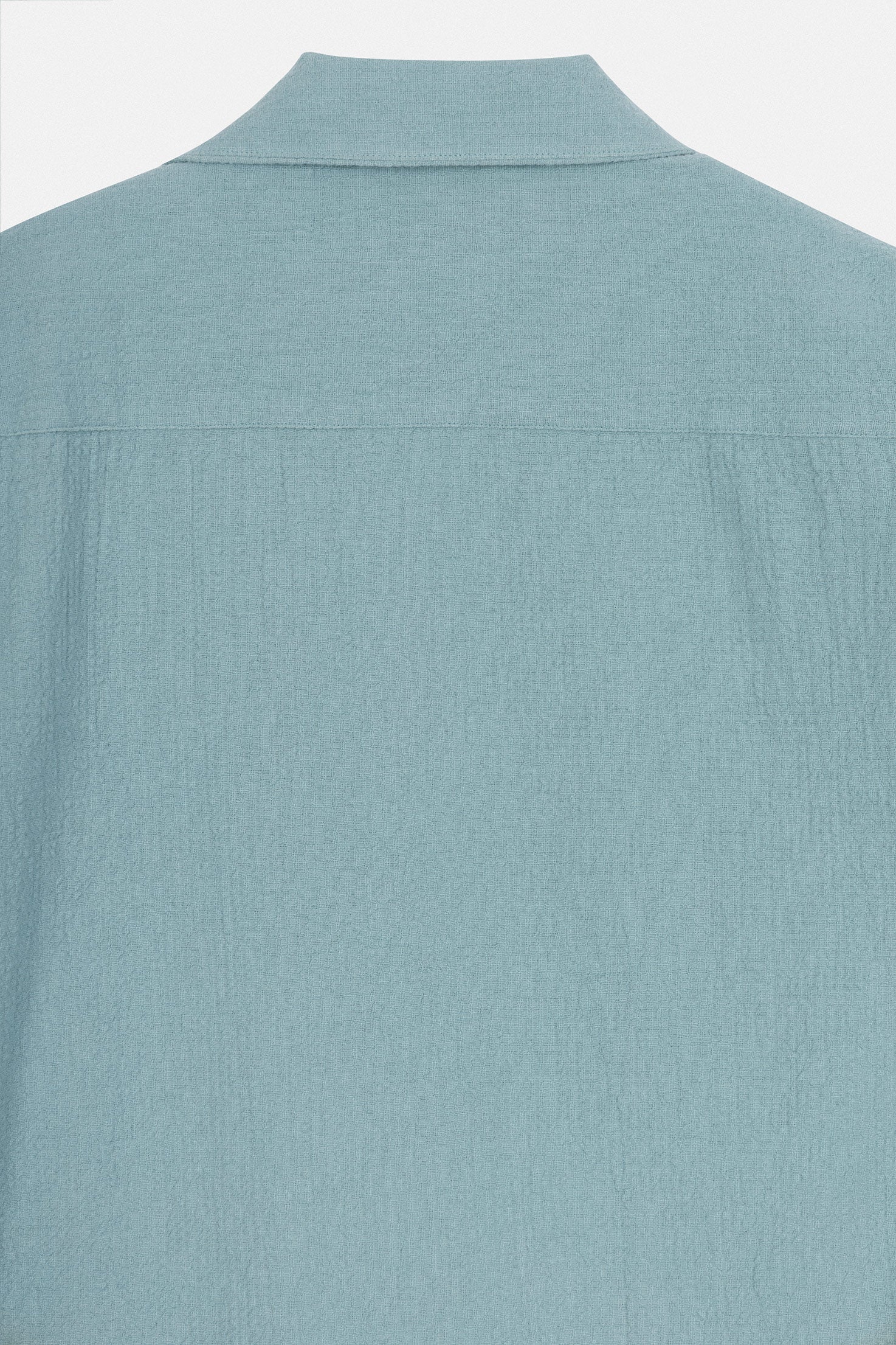 Jacquard Turquoise Short Sleeves Shirt - Image 7