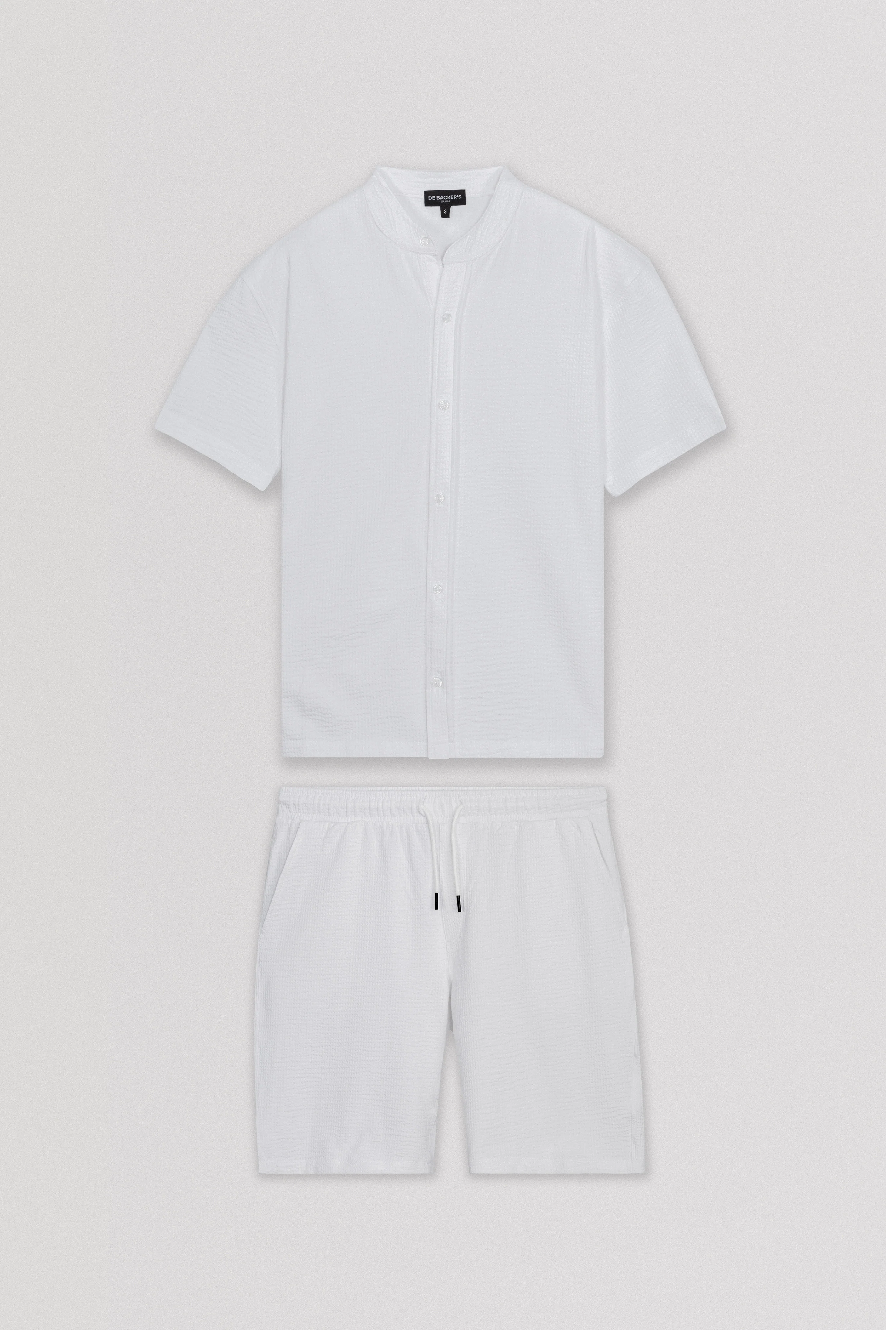 Jacquard White Mens Set