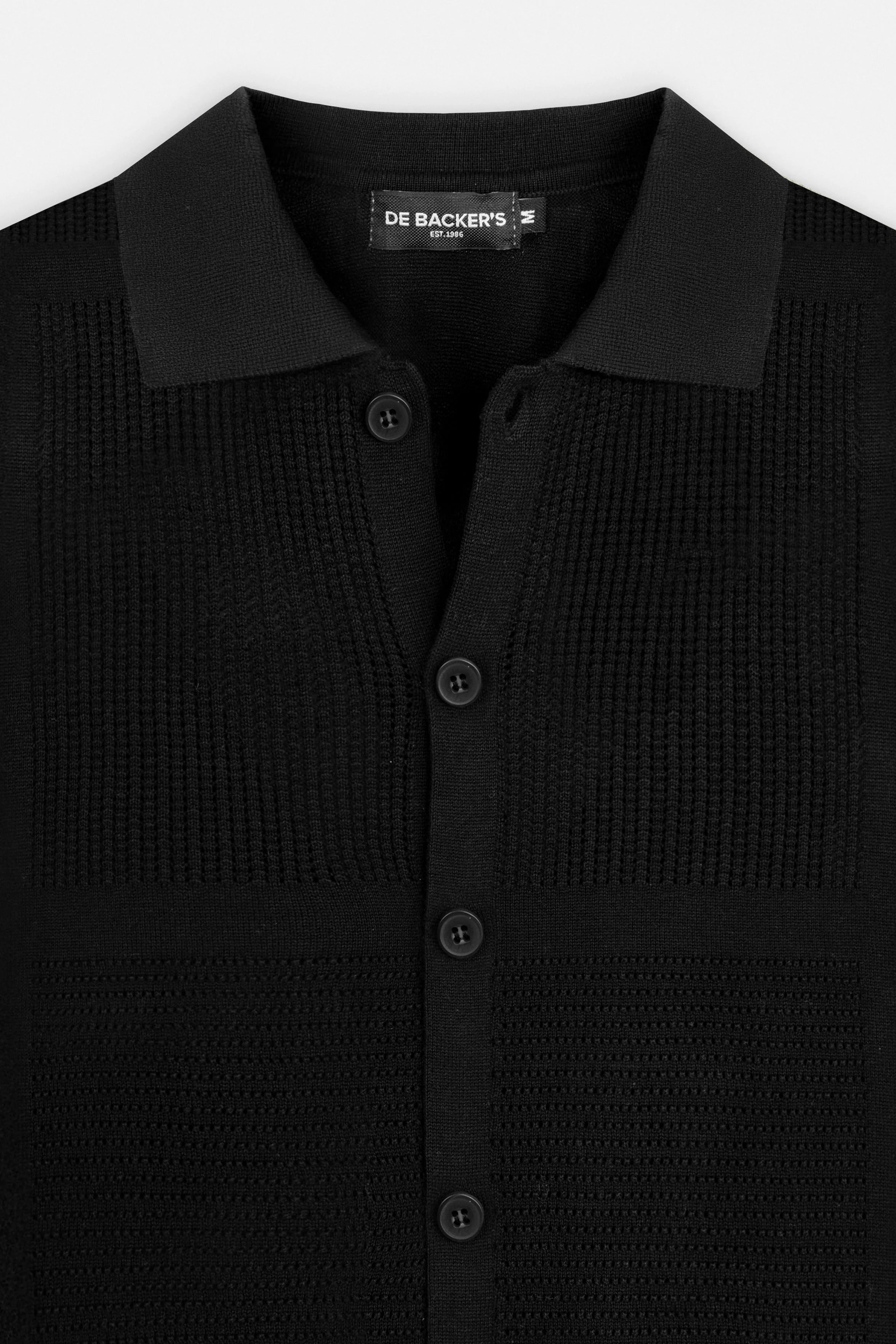 Knitted Black Short Sleeves Shirt - Image 6