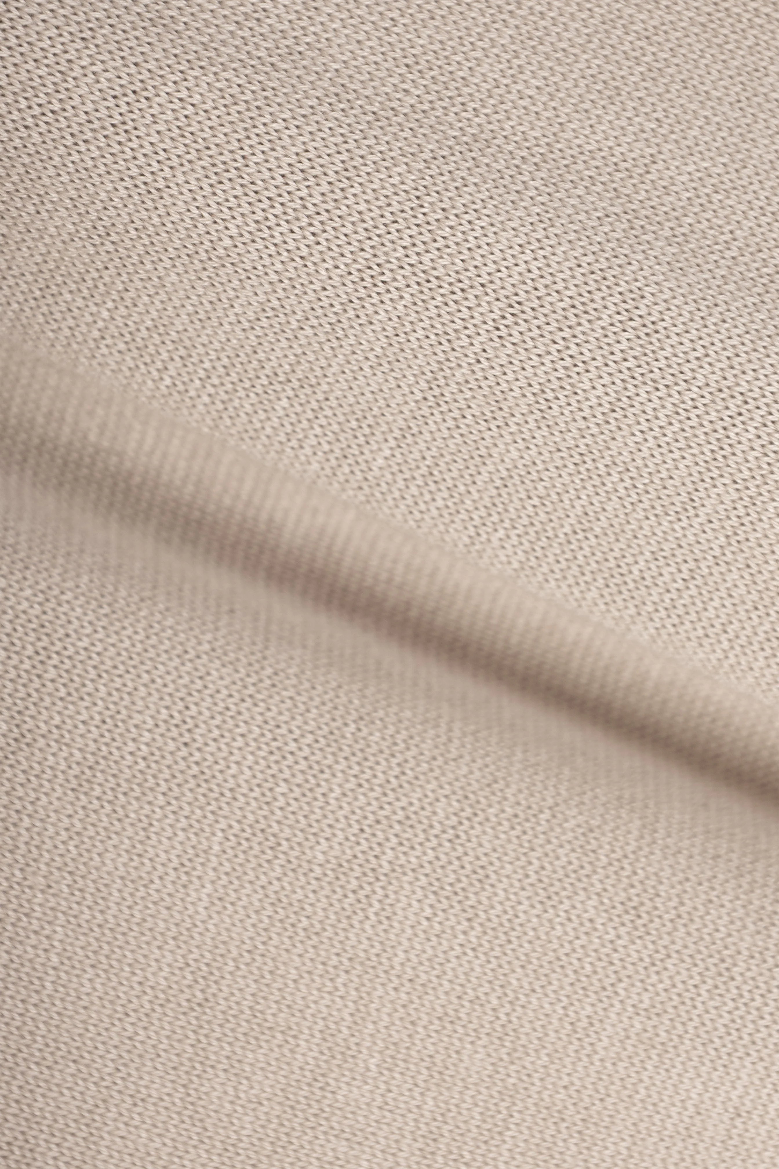 Light Beige knitted round neck T-shirt - Image 3