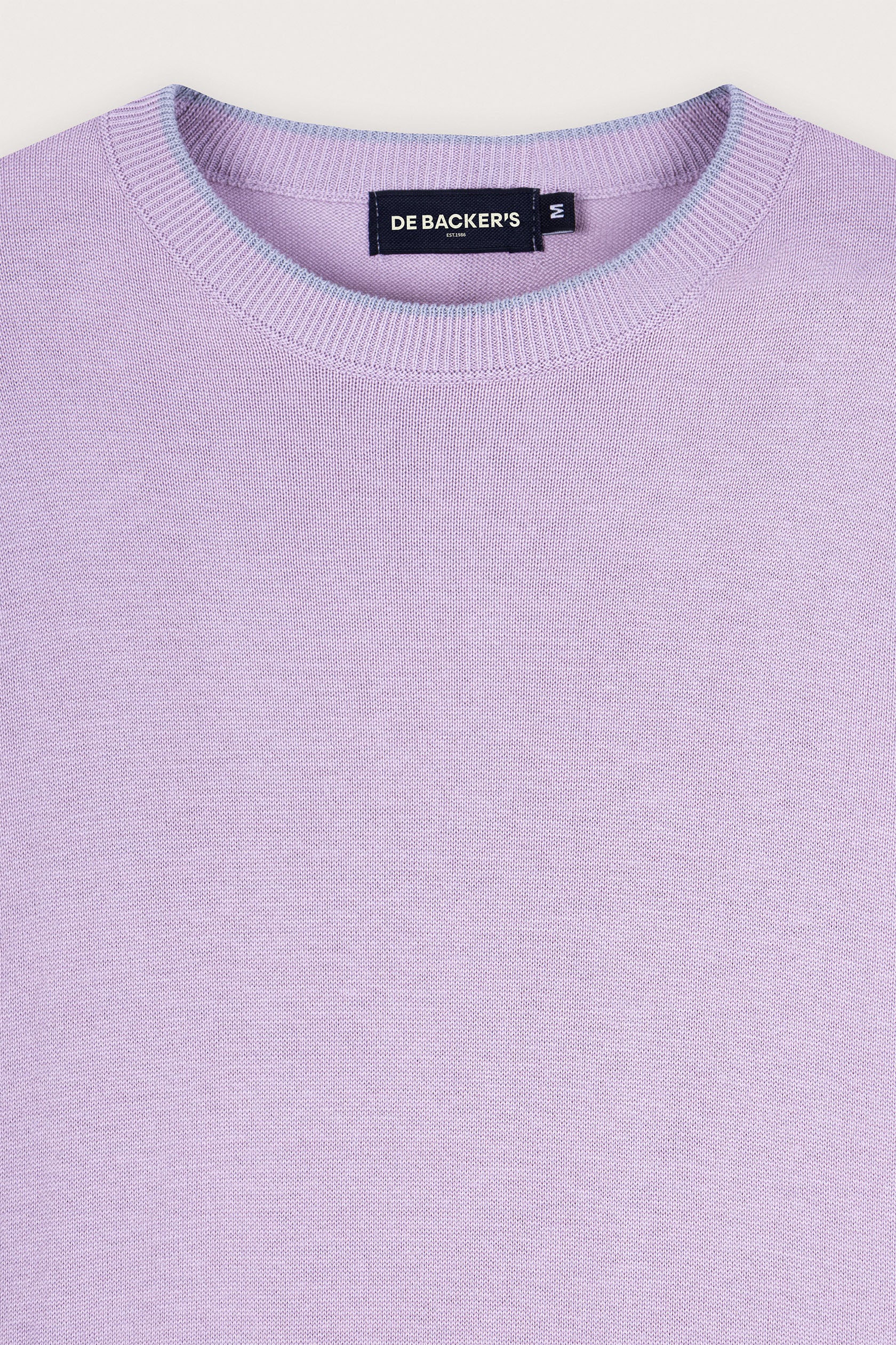 Mauve knitted round neck t-shirt - Image 2