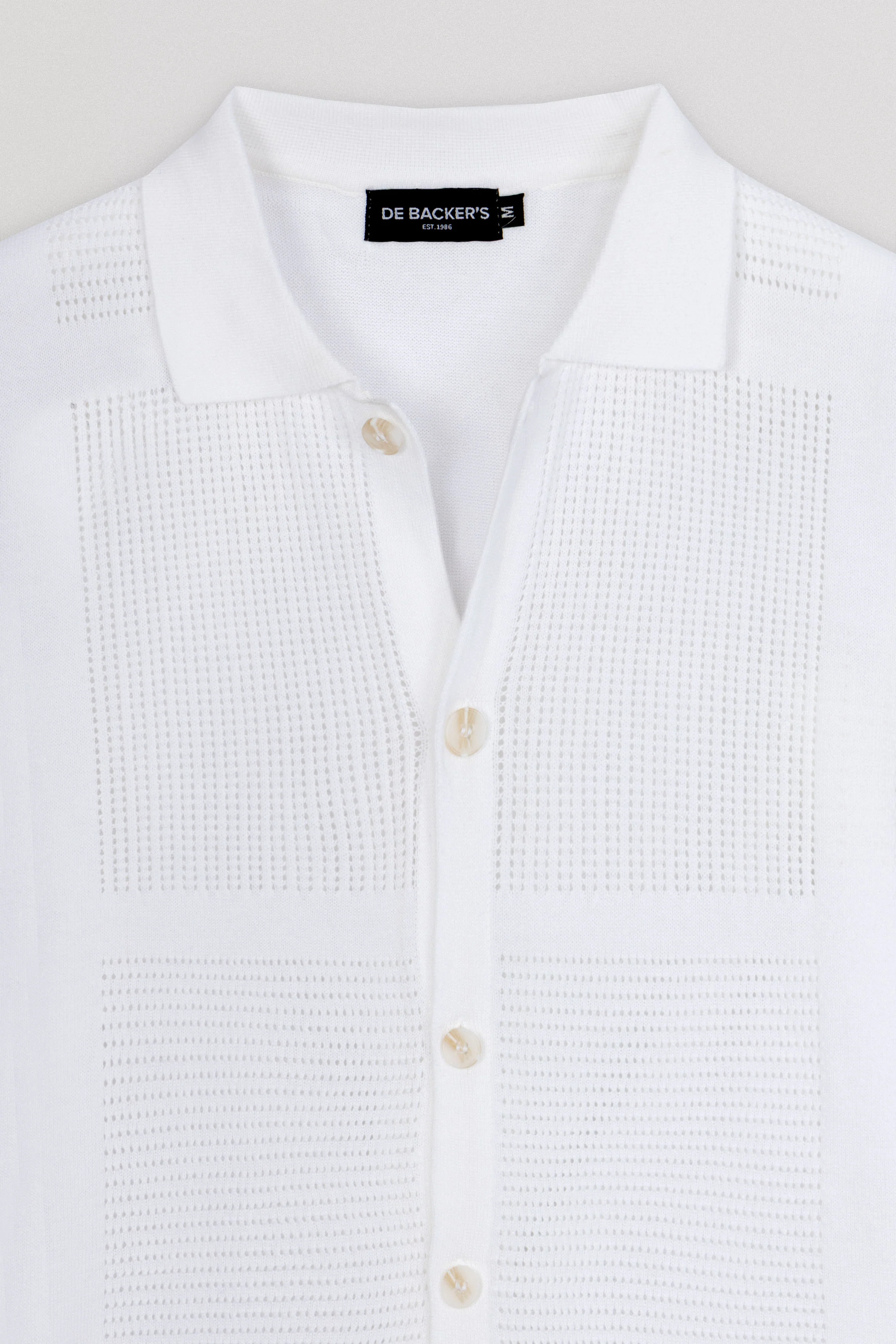 Knitted White Short Sleeves Shirt - Image 5