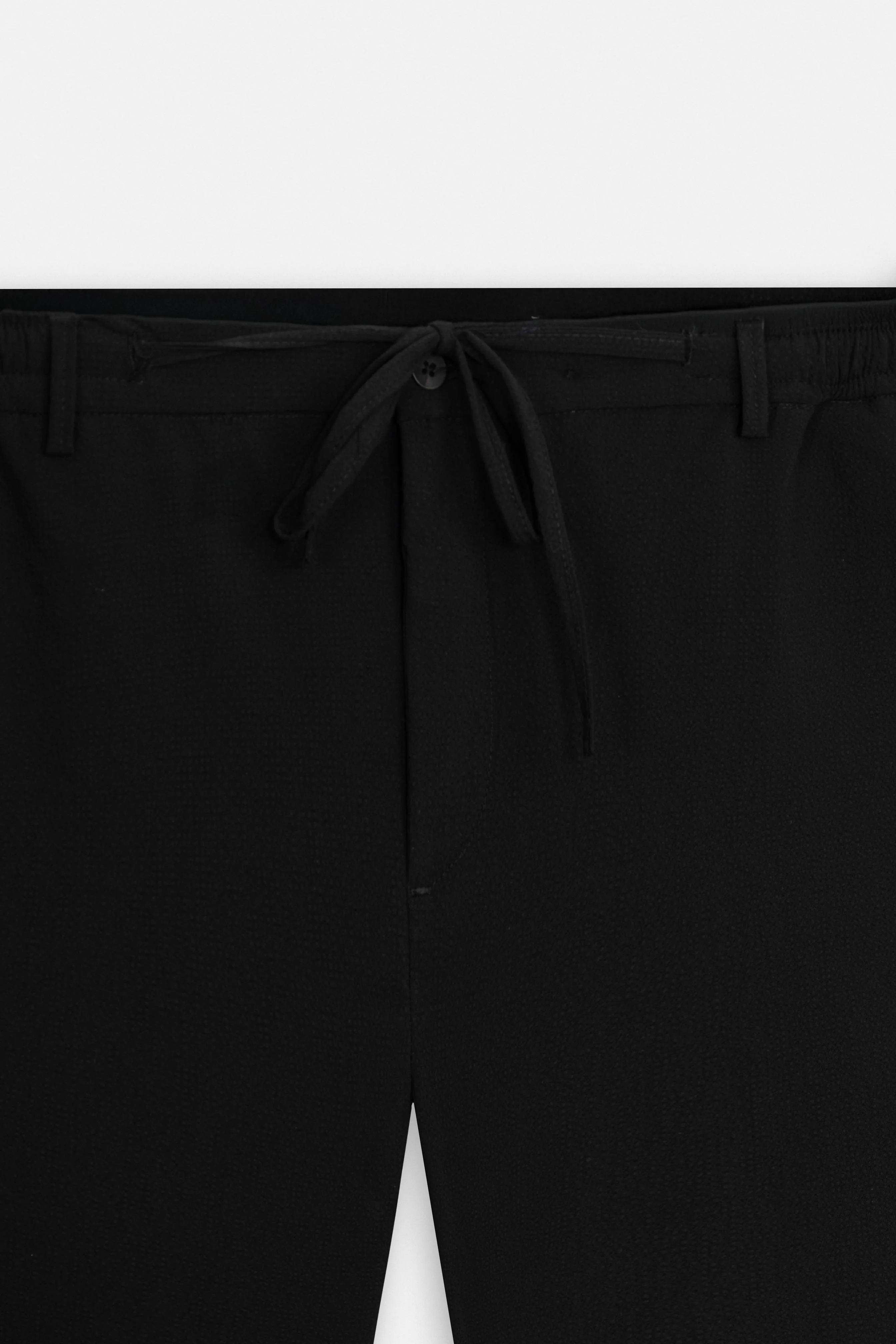 Laced-Up Black Casual pants - Image 2