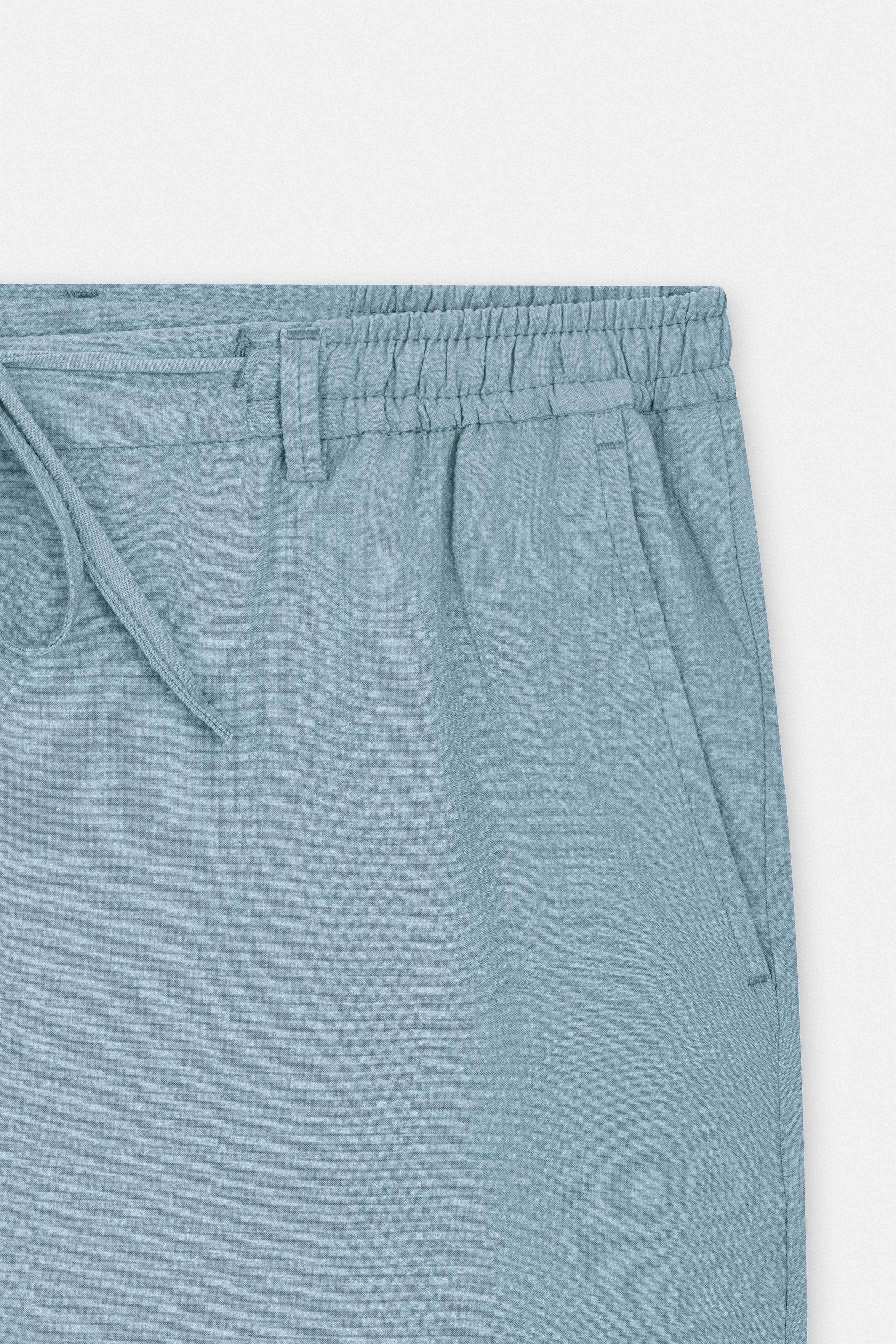 Laced-Up Light Blue Casual pants - Image 3