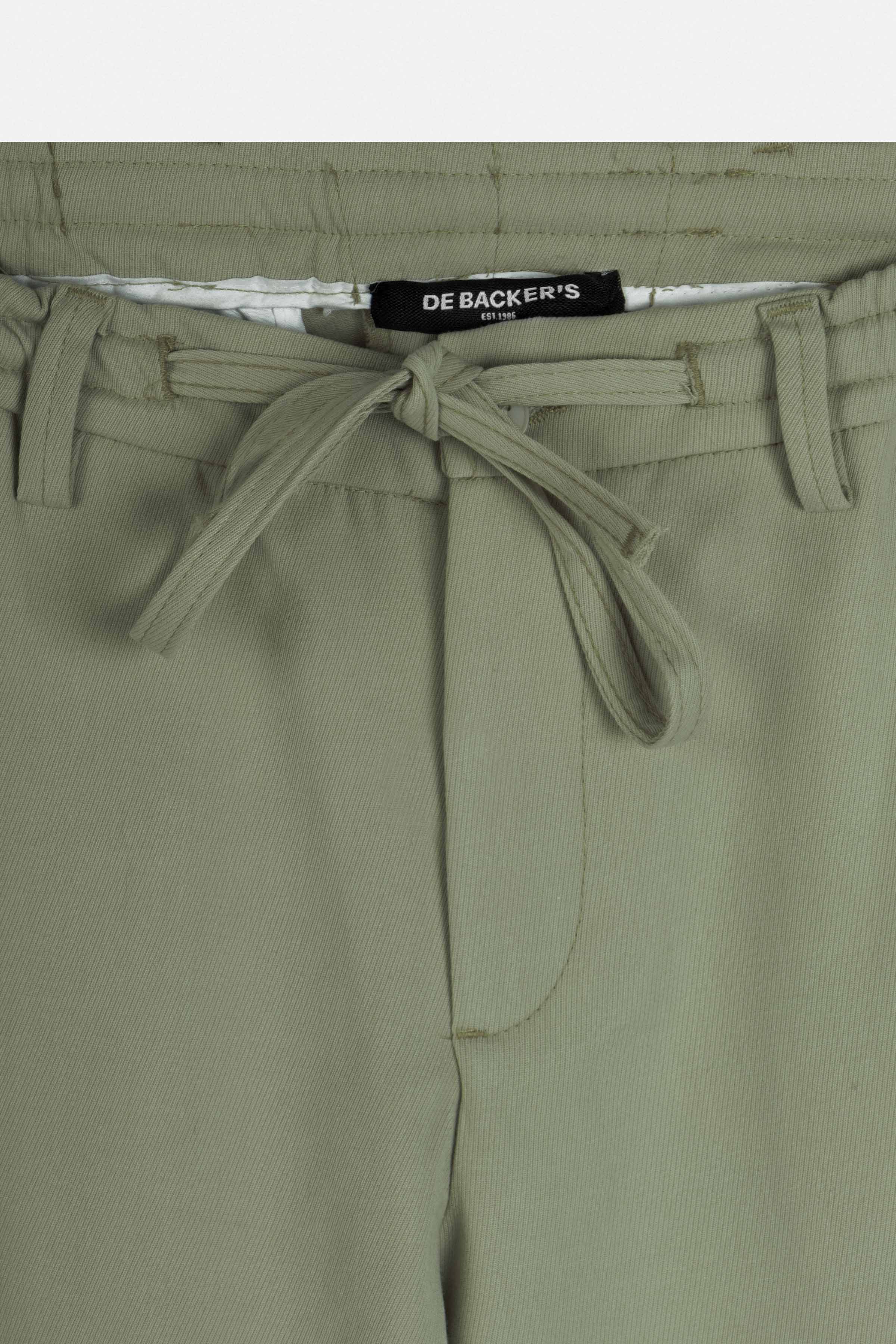 Laced-Up Sage Green smart casual pants - Image 2