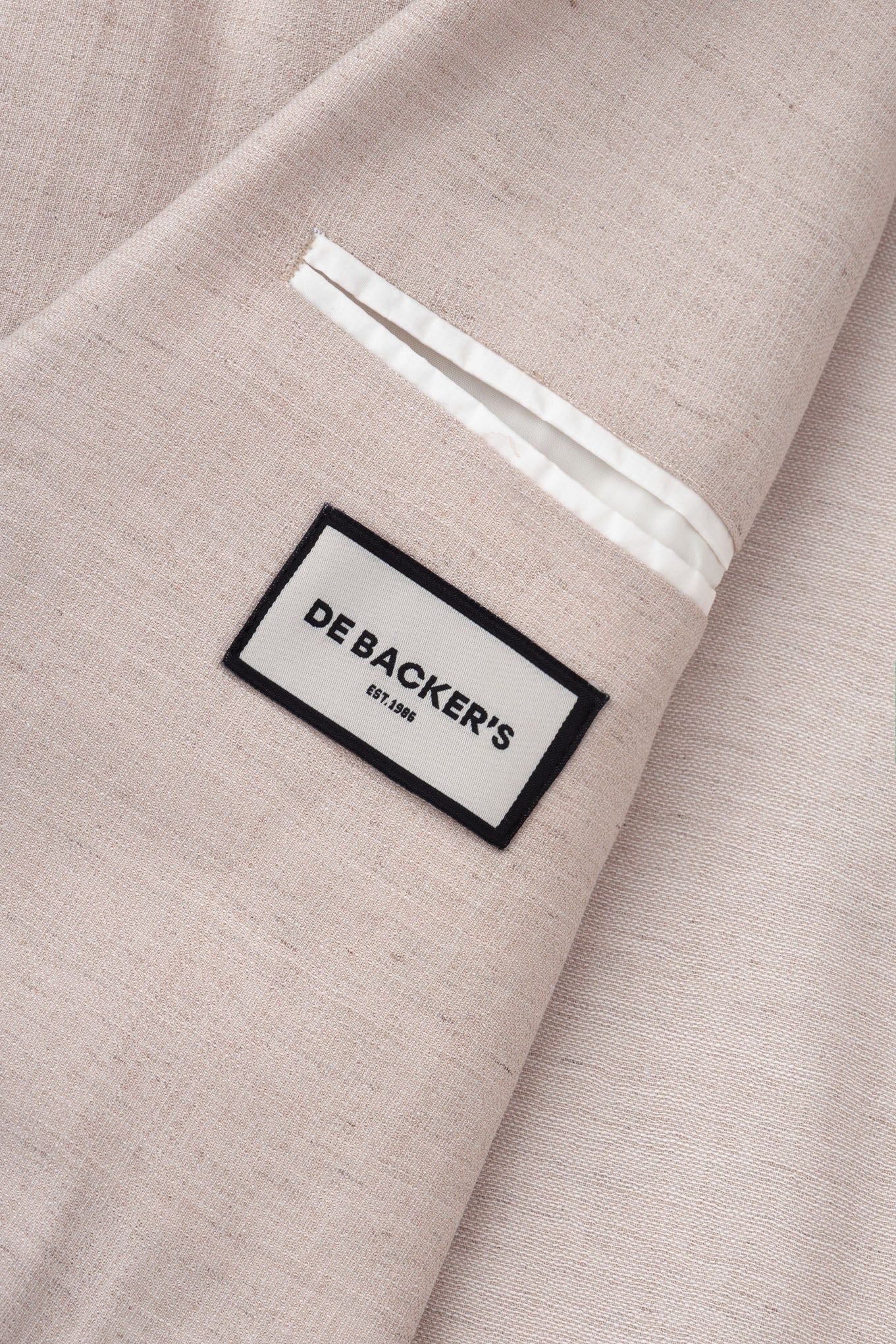 Light Beige Casual Linen Blend Blazer - Image 4