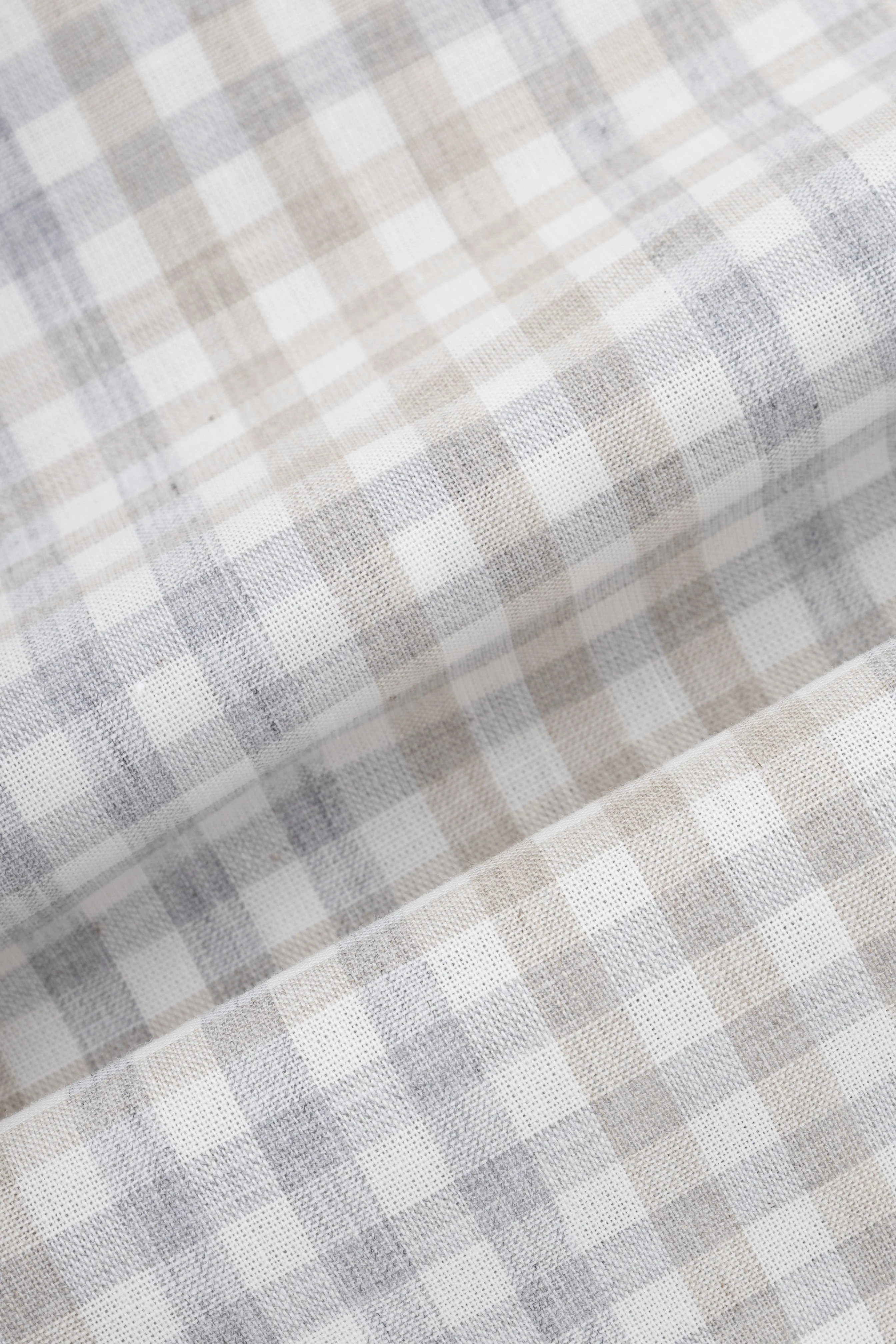 Light Beige Checked Casual Shirt - Image 4