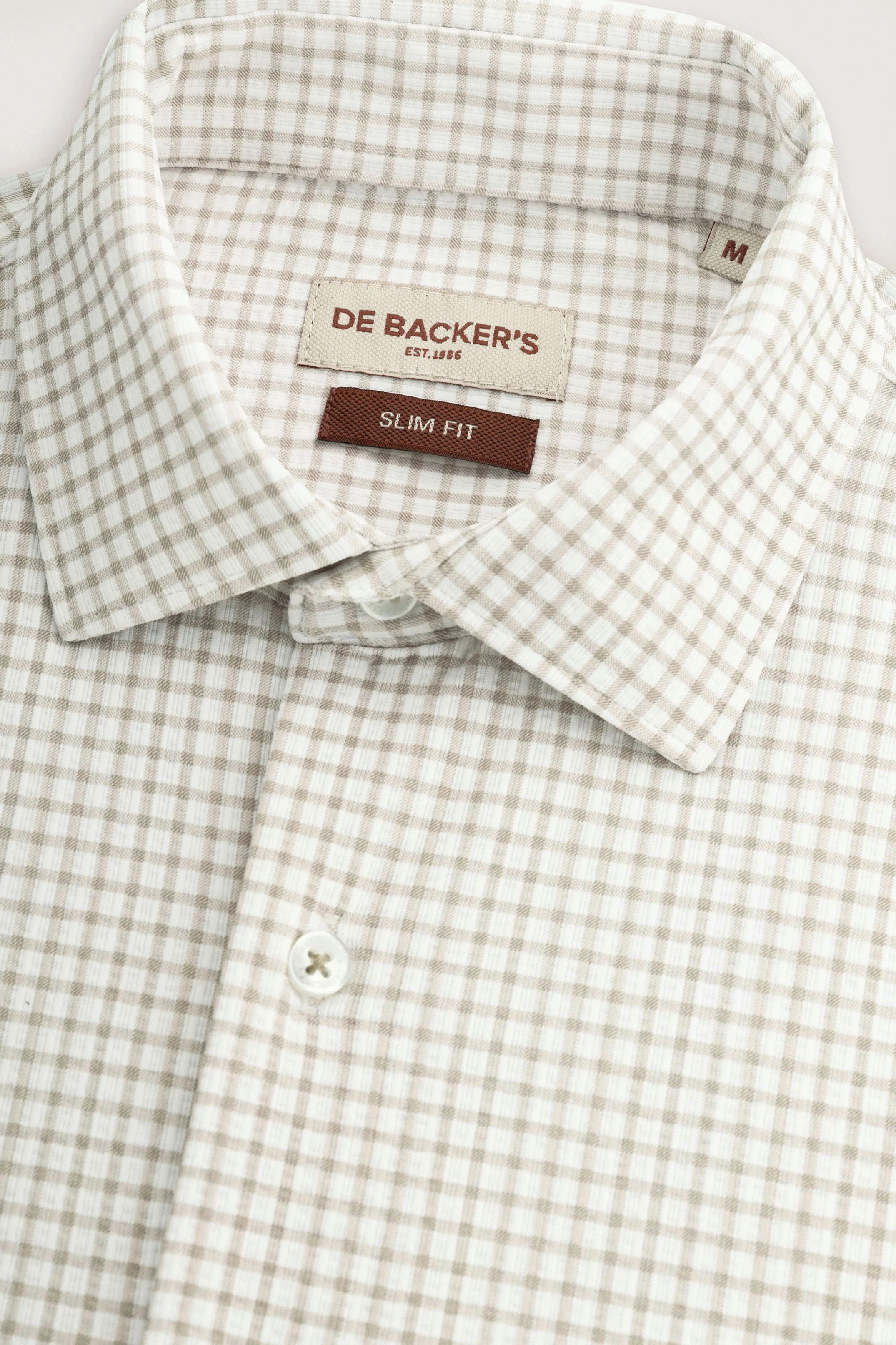 Light Beige Checked Casual Shirt - Image 2