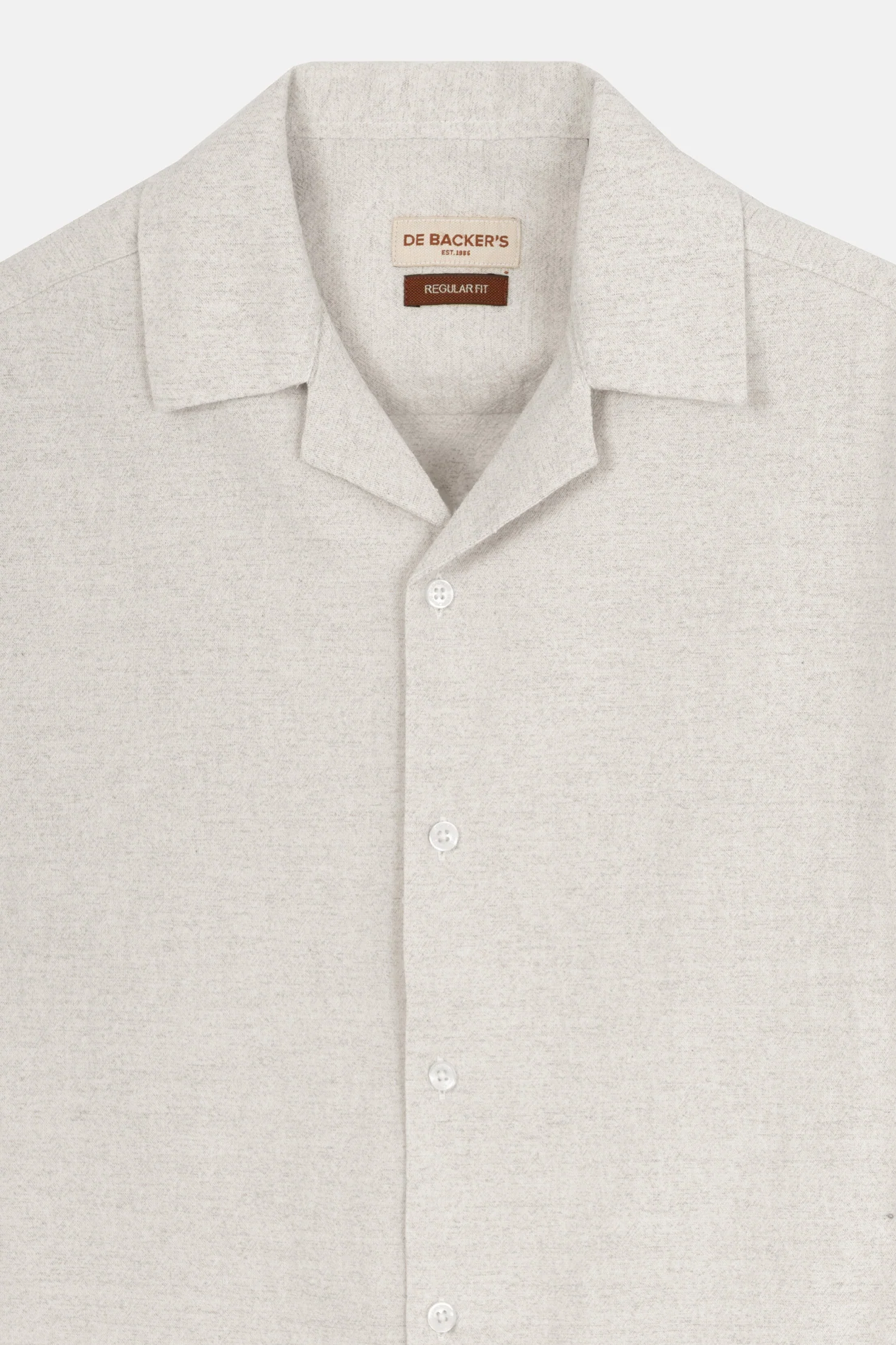 Light Beige Linen Blend Short Sleeves Shirt - Image 2