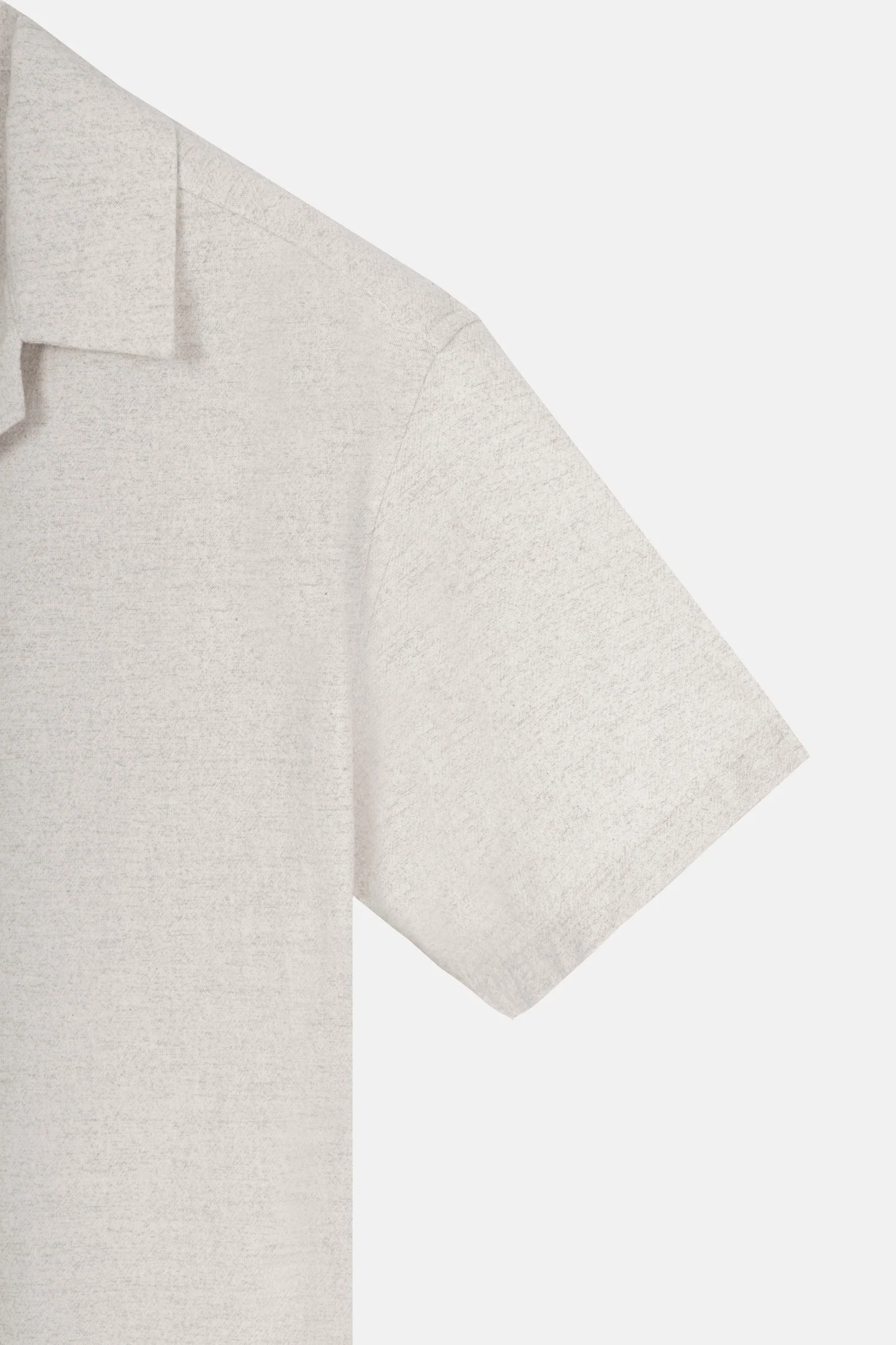 Light Beige Linen Blend Short Sleeves Shirt - Image 4
