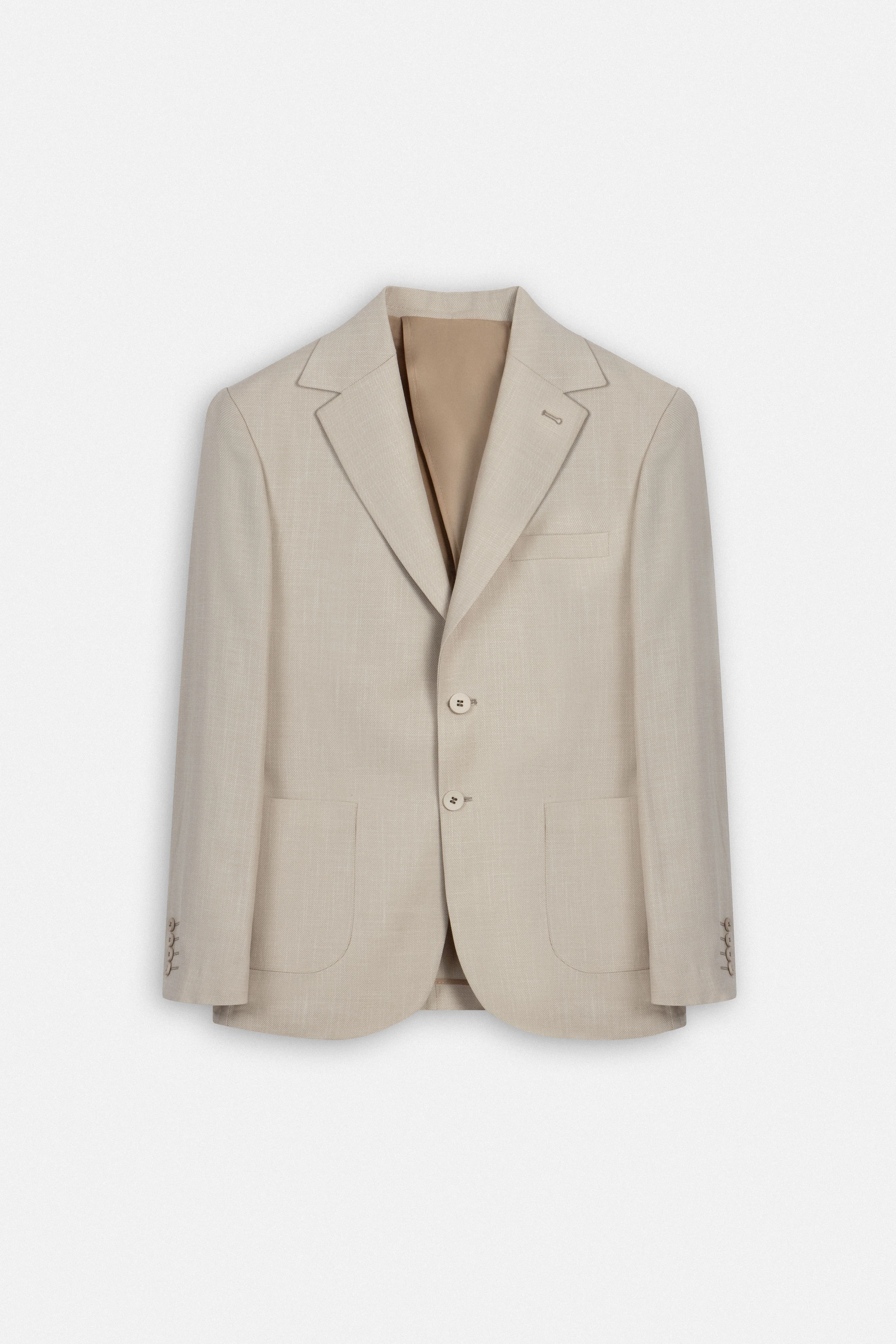 Light Beige patterned Casual Blazer