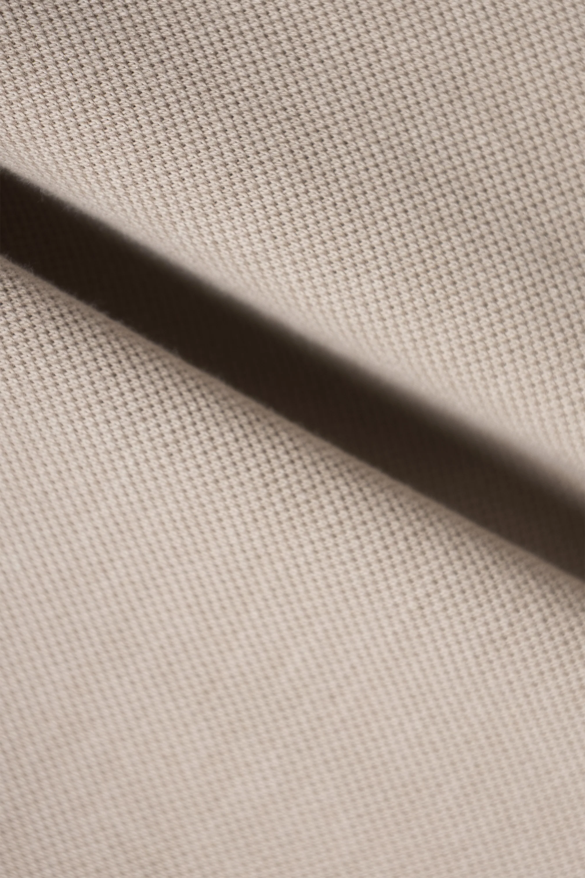 Light Beige Pique Zip-Up Polo - Image 4