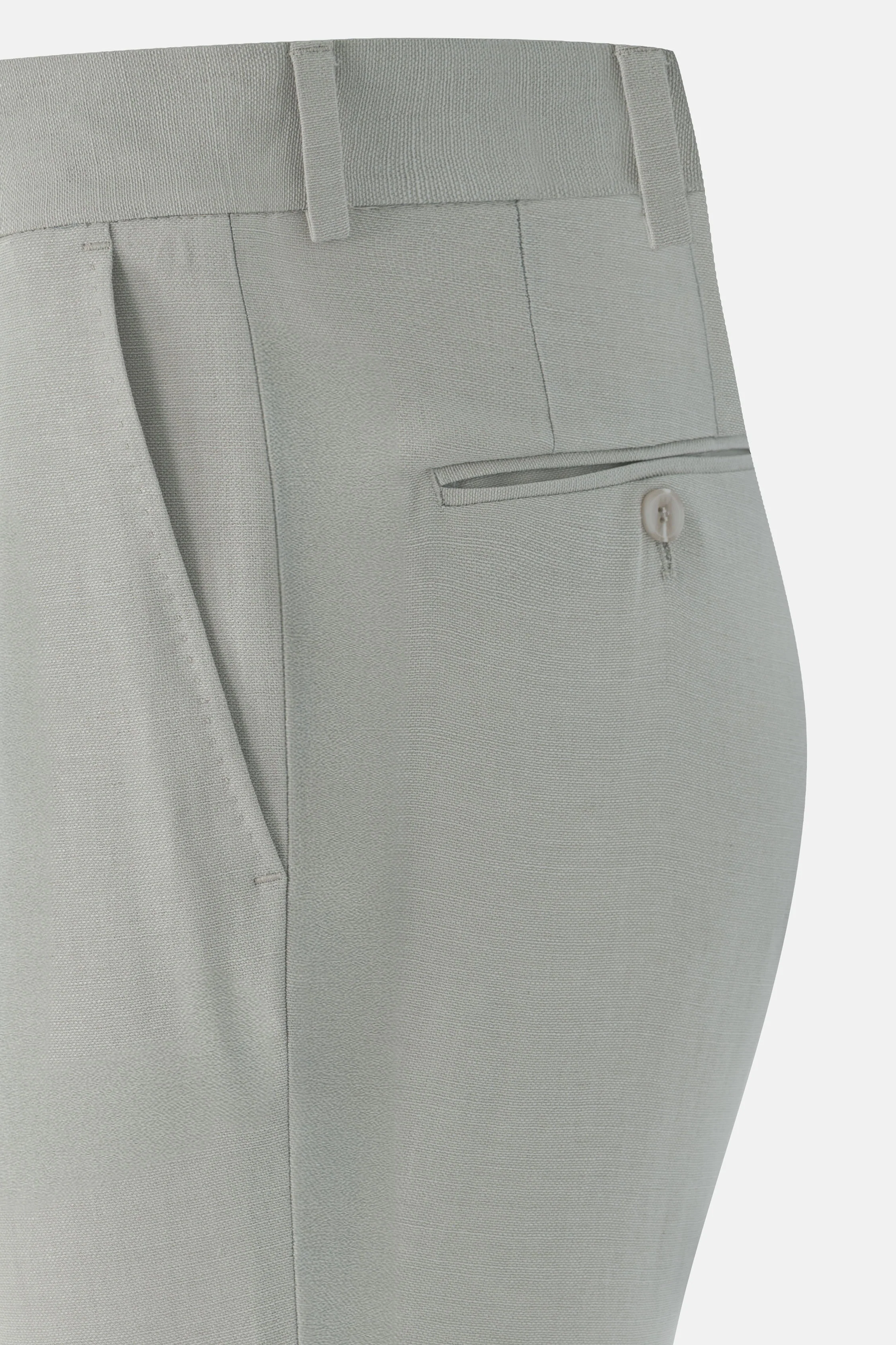 Light Beige Linen Blend Smart Casual pants - Image 3