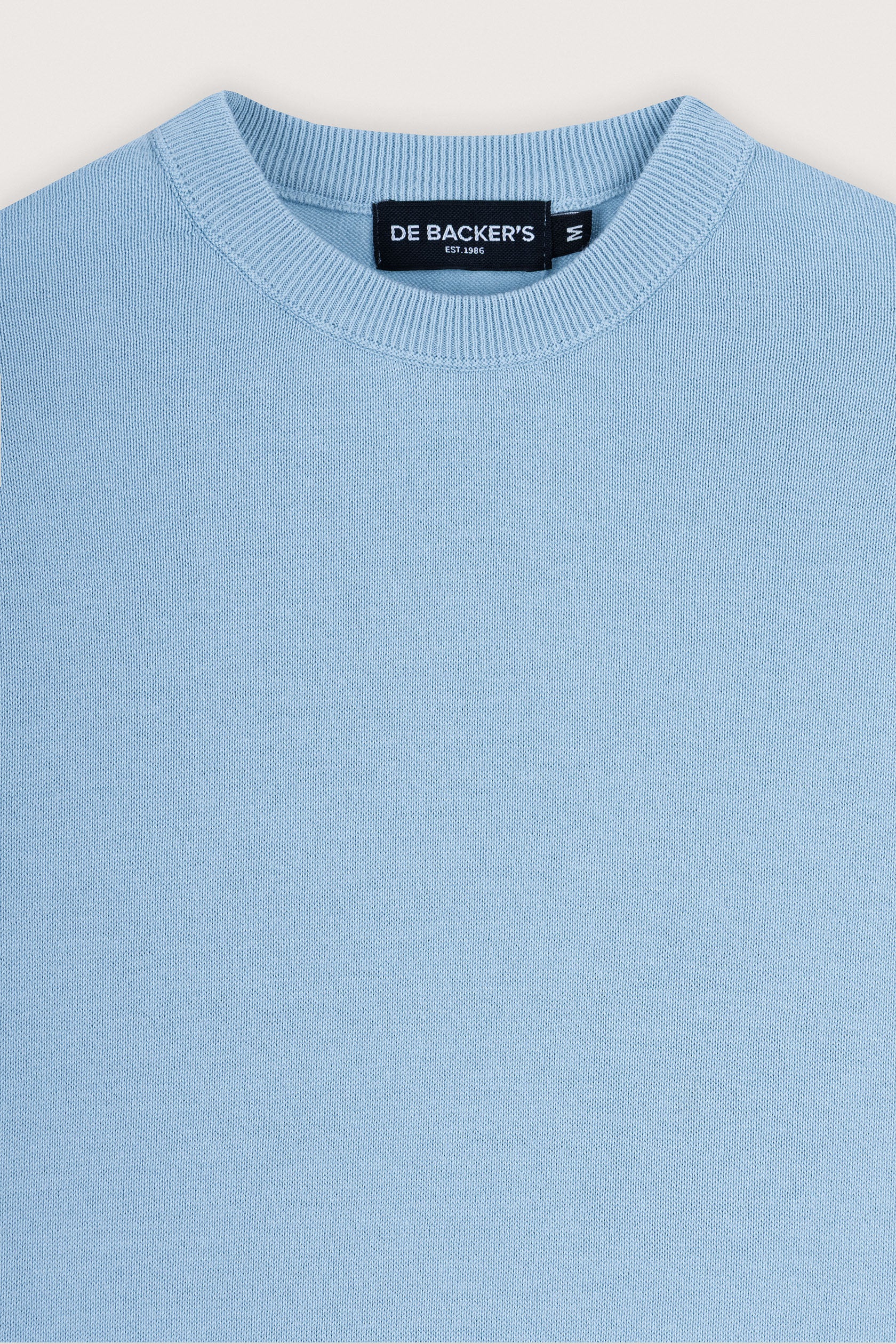 Light Blue Basic Round T-Shirt - Image 2