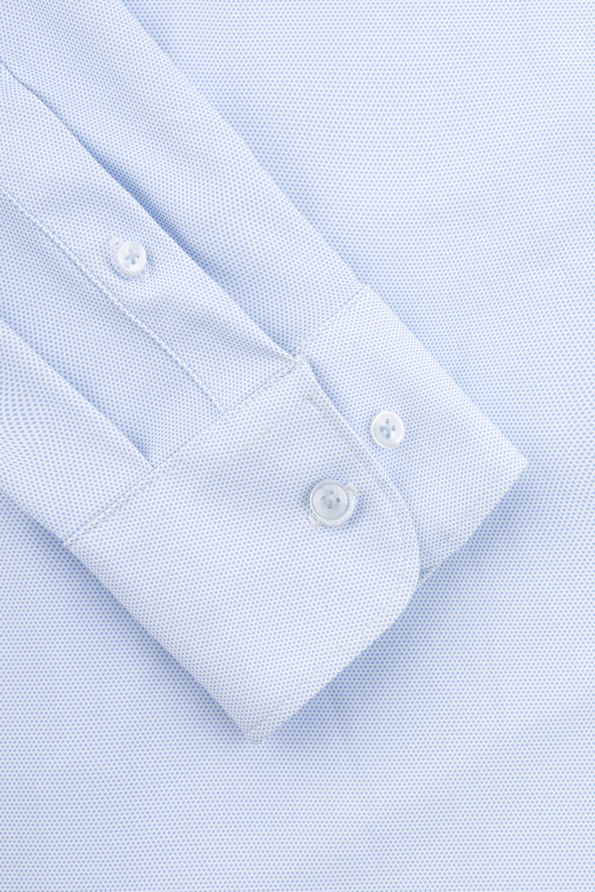Light Blue Patterned Casual Shirt - Image 3