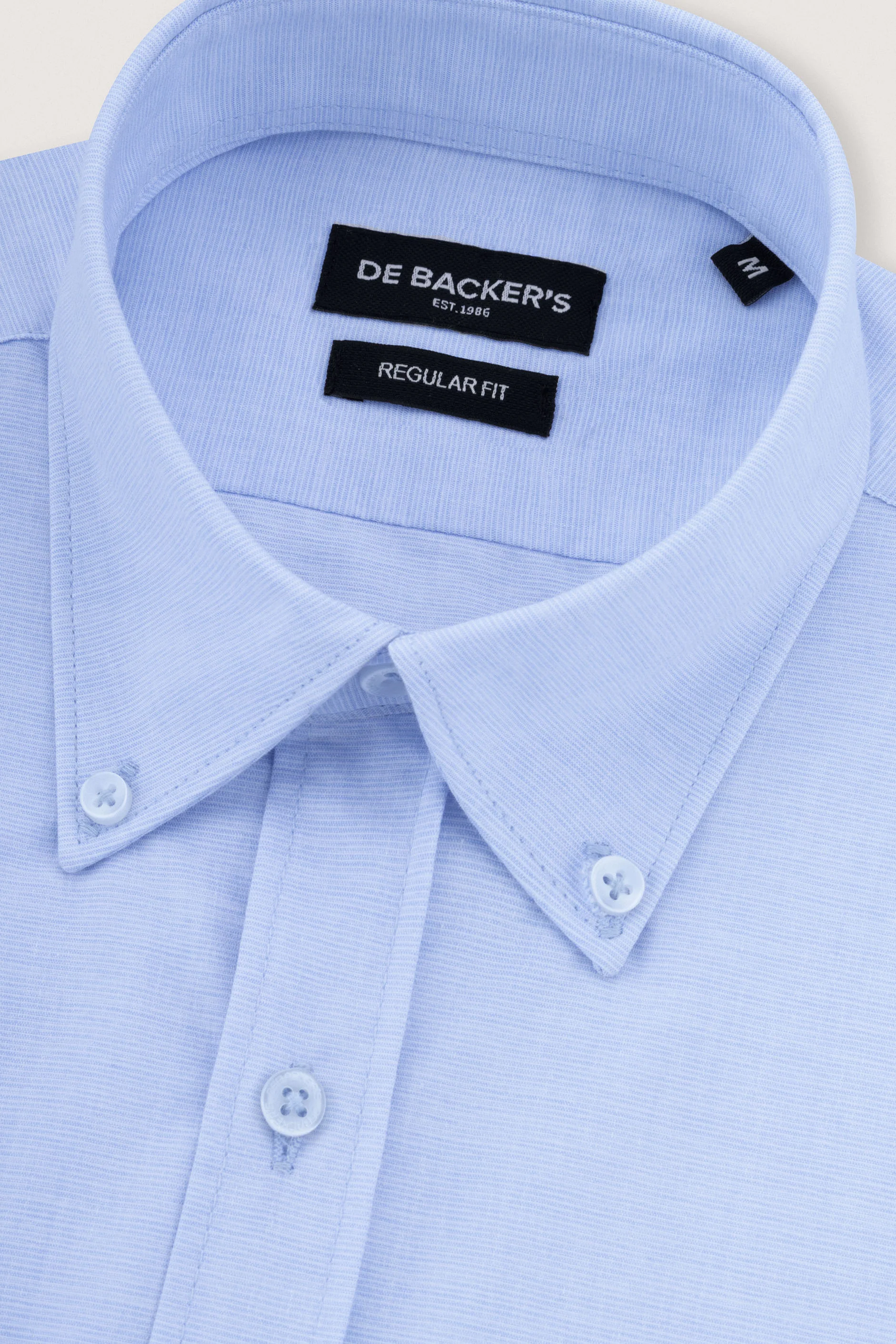 Light Blue Patterned Short Sleeves Shirt - Image 2