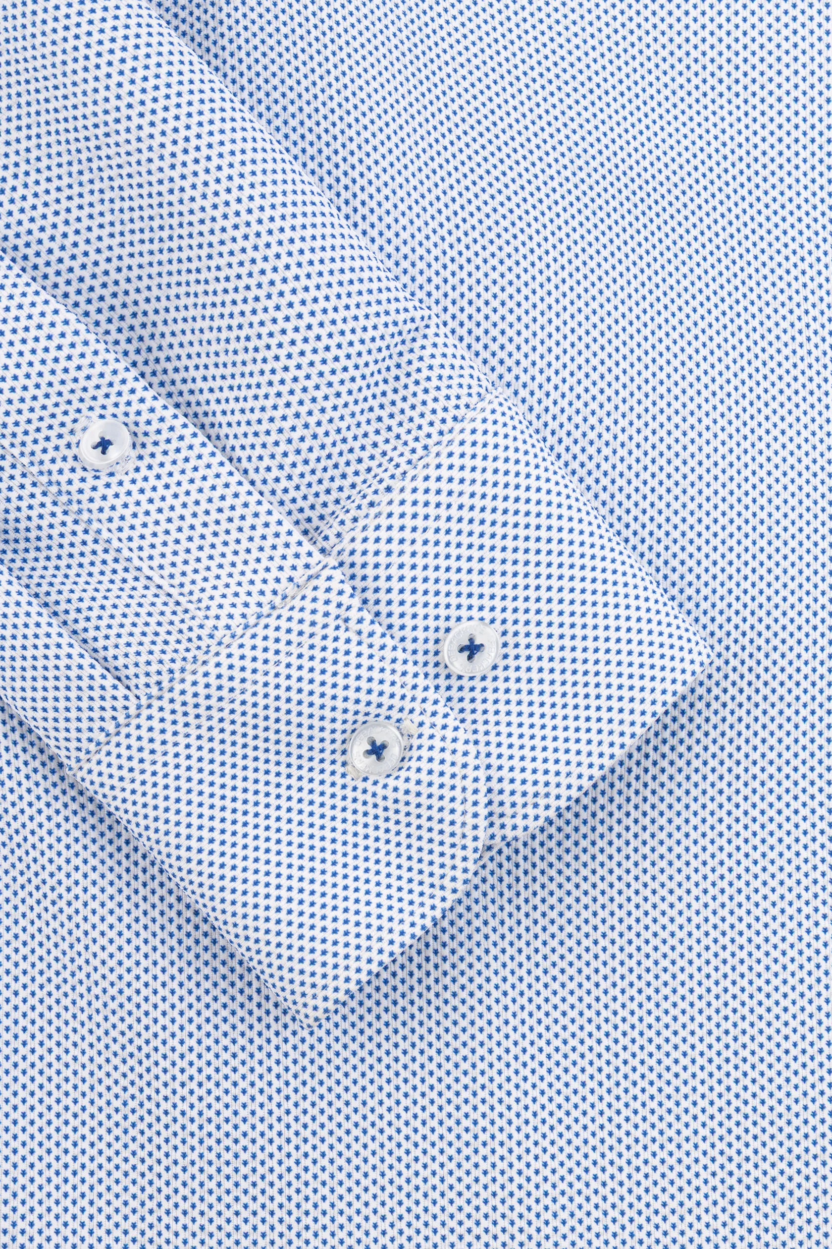 Light Blue Printed Casual Shirt - Image 3