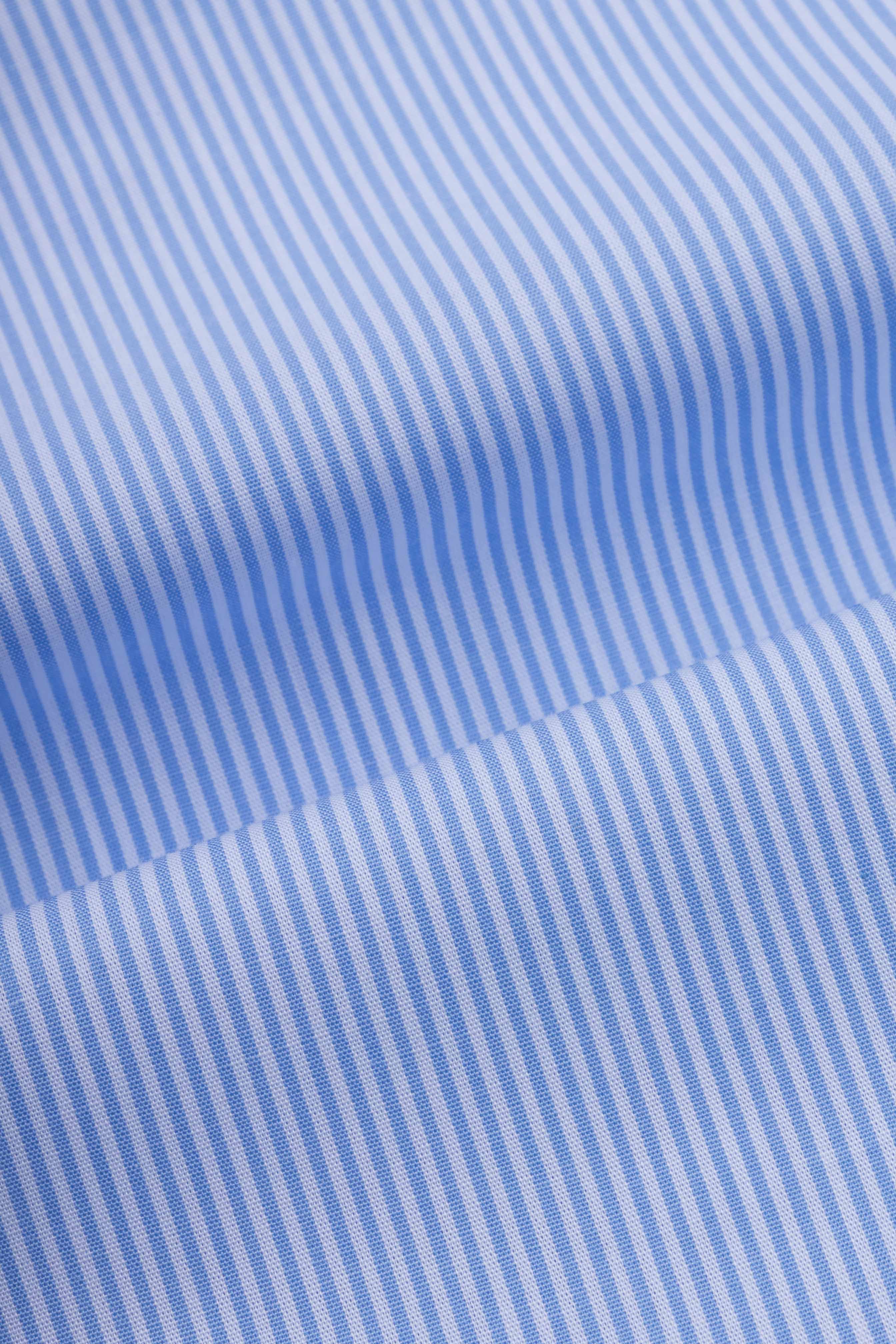 Light Blue Striped Smart Casual Shirt - Image 4