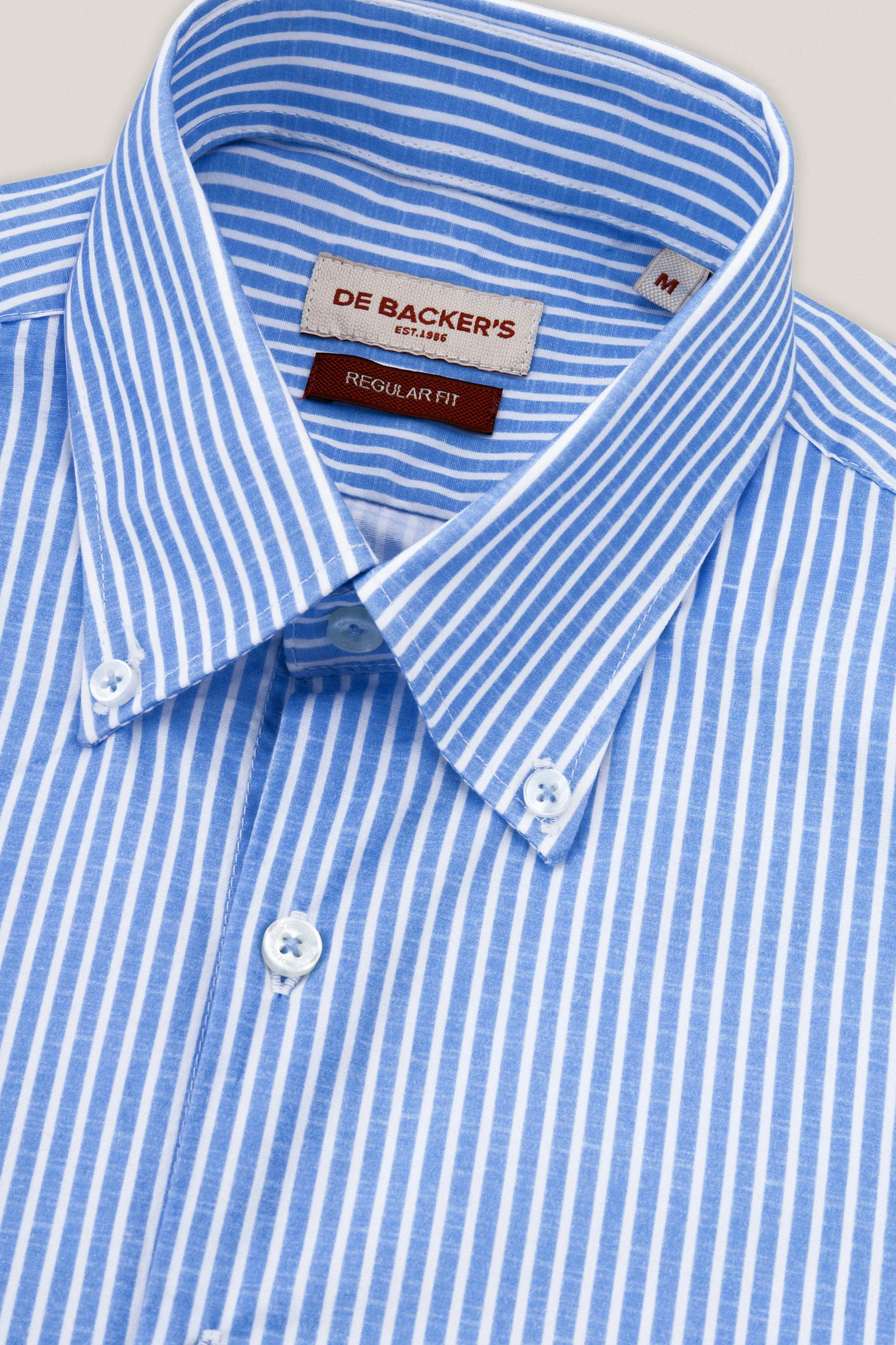 Light Blue Striped Smart Casual Shirt - Image 2