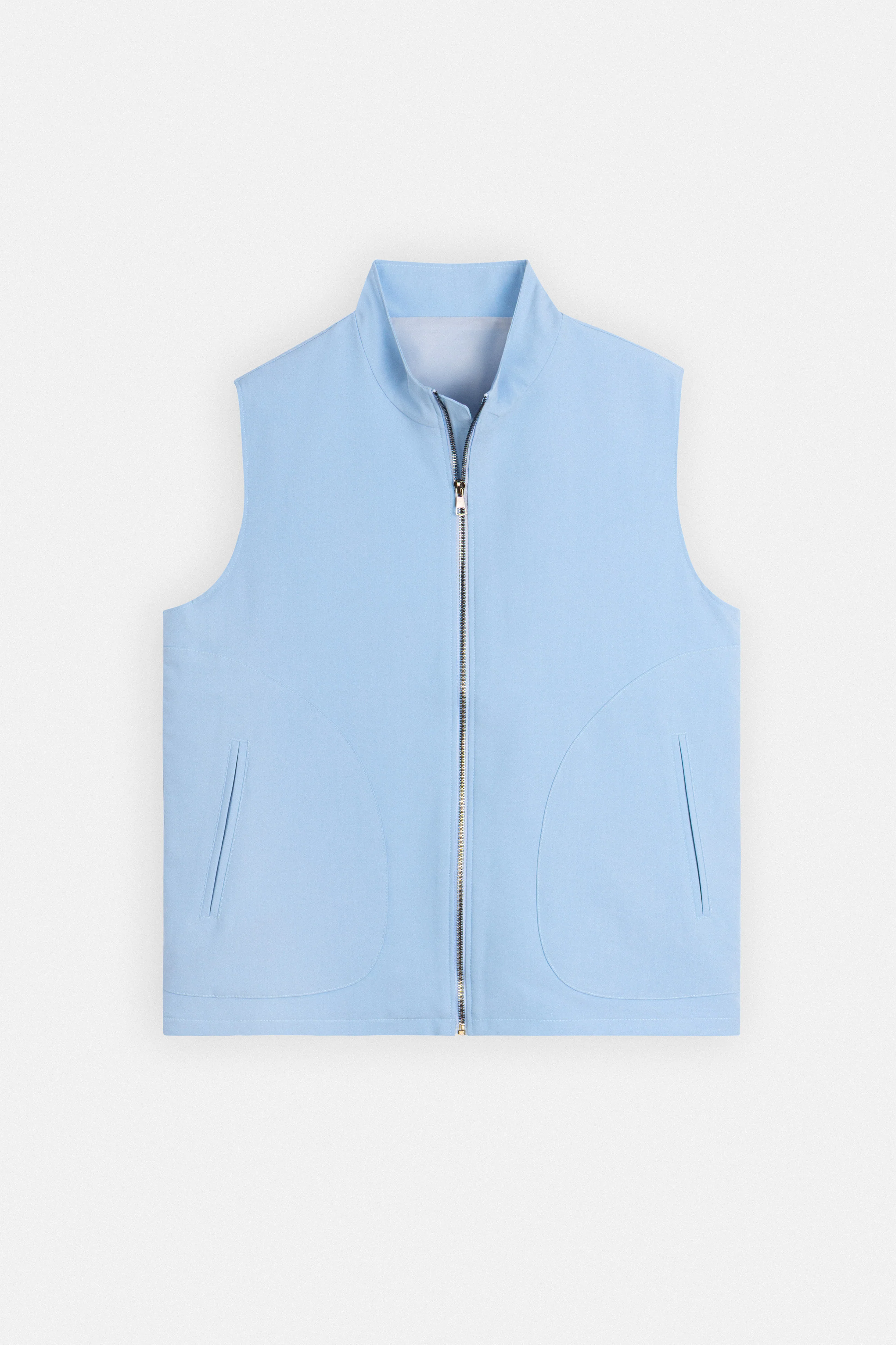 Light Blue Zip-Up Vest