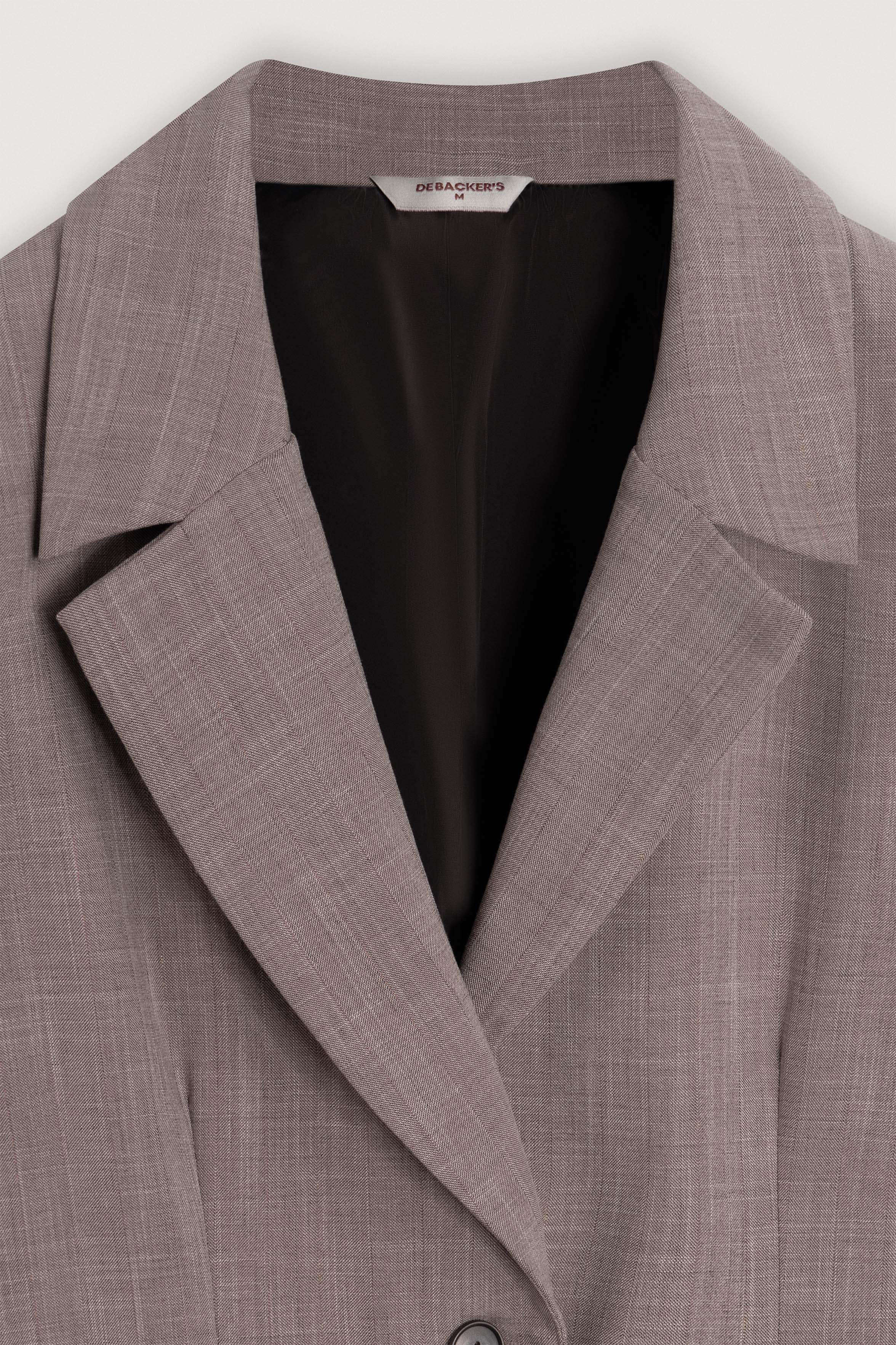 Light Brown Textured Classic Women's Suit - Image 3