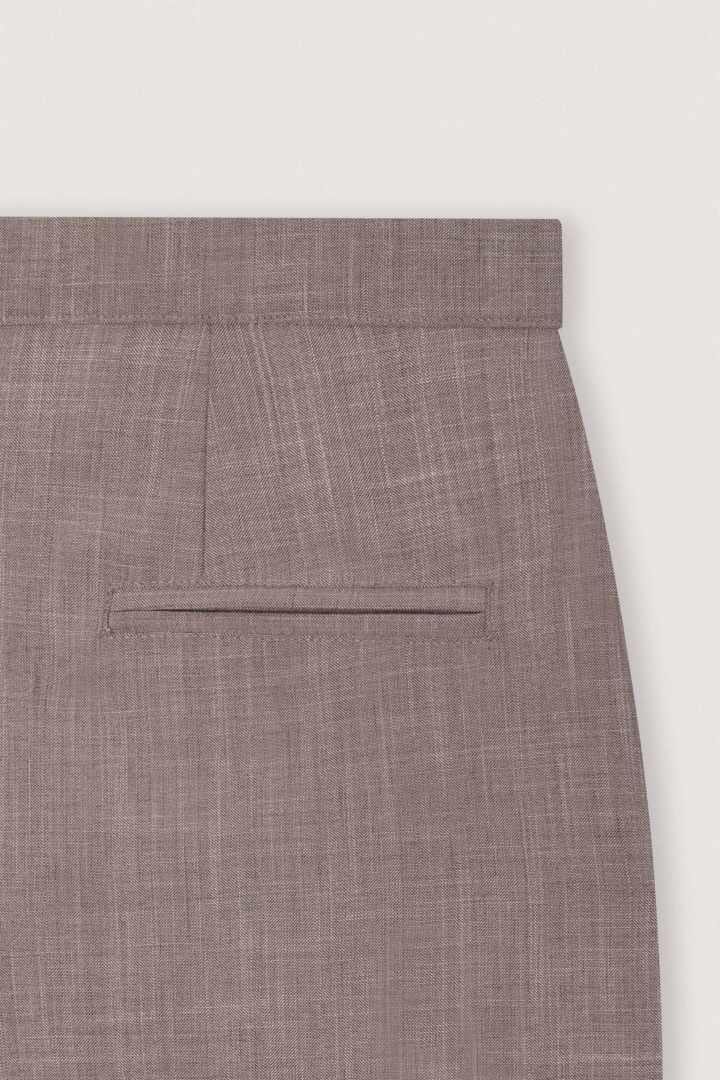 Light Brown Textured Classic Women's Suit - Image 8