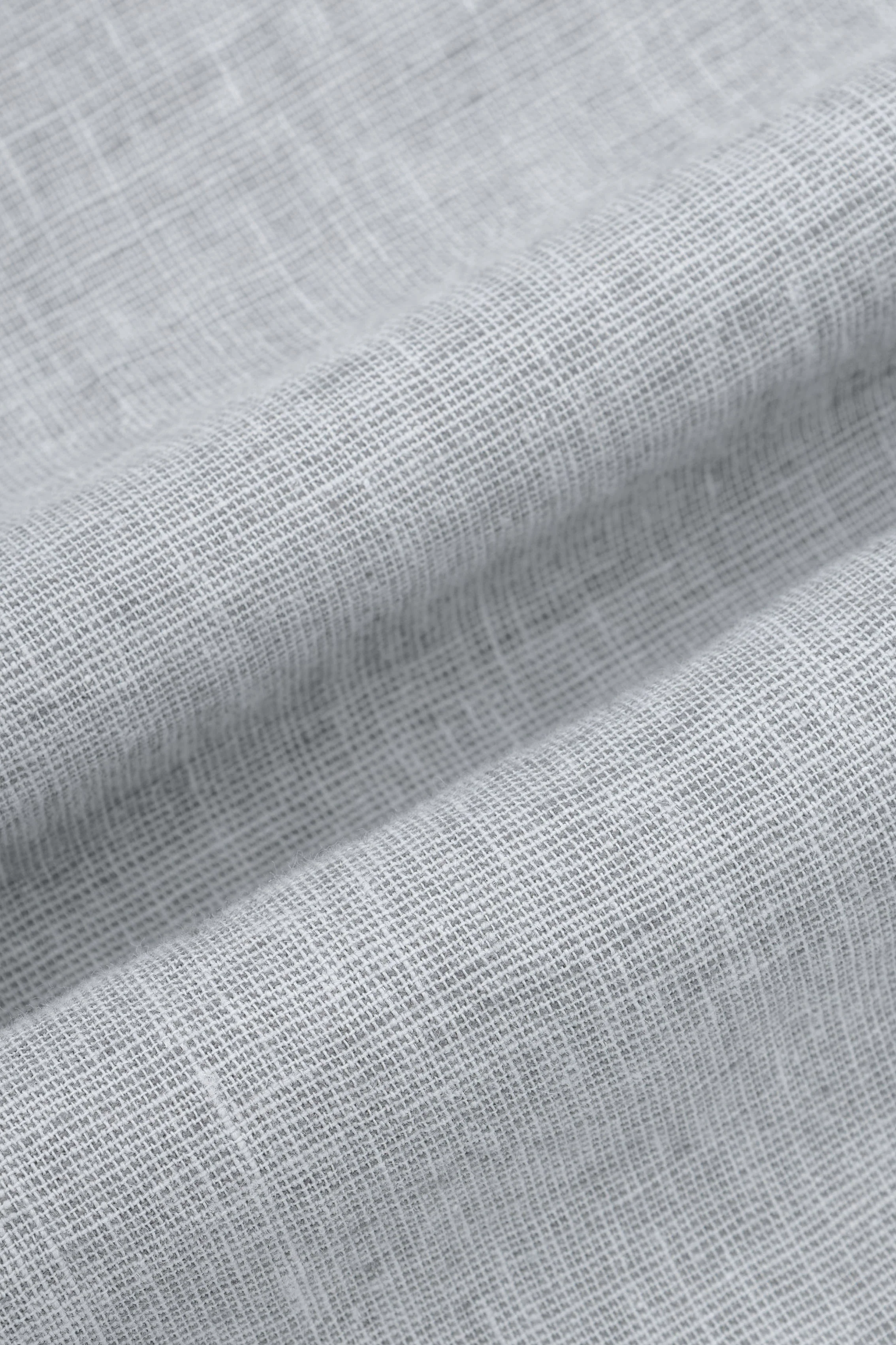 Light Gray Linen Blend Casual Shirt - Image 4