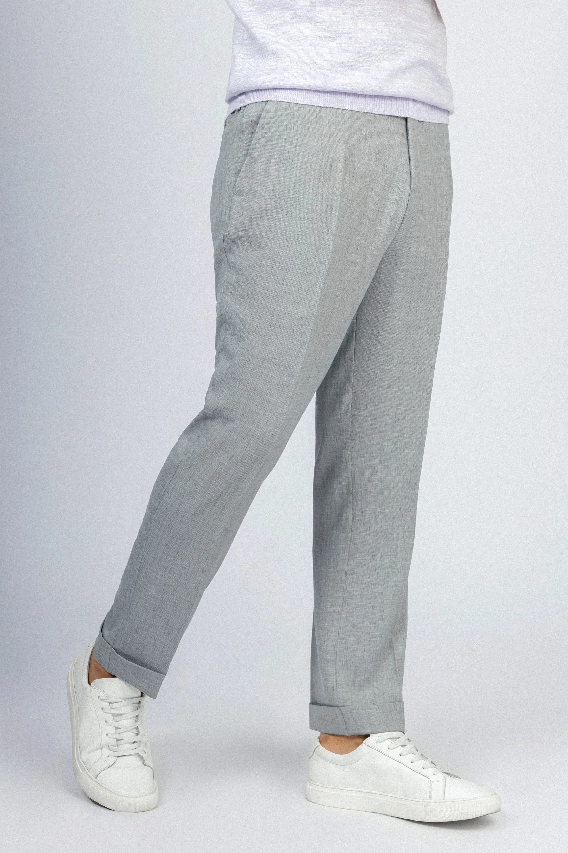 Light Gray Smart Casual Pants - Image 2