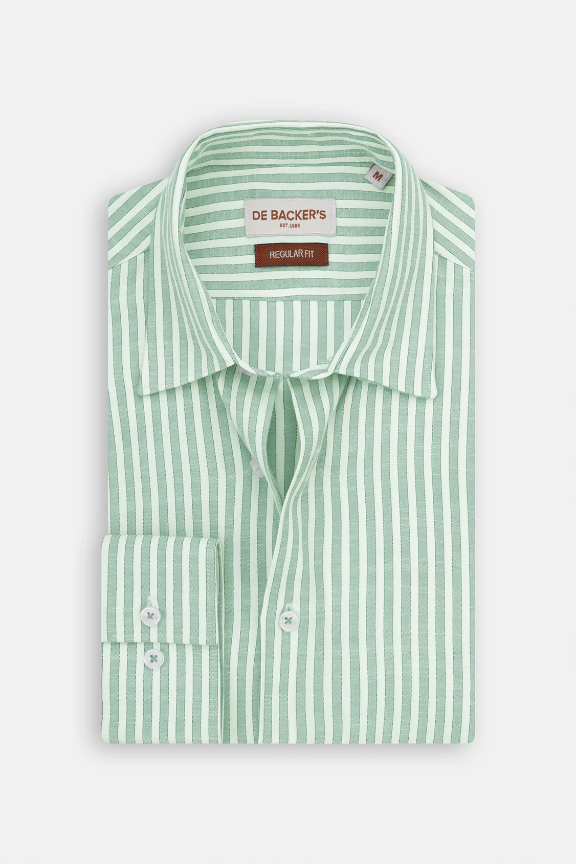 Striped Light Green Casual Shirt