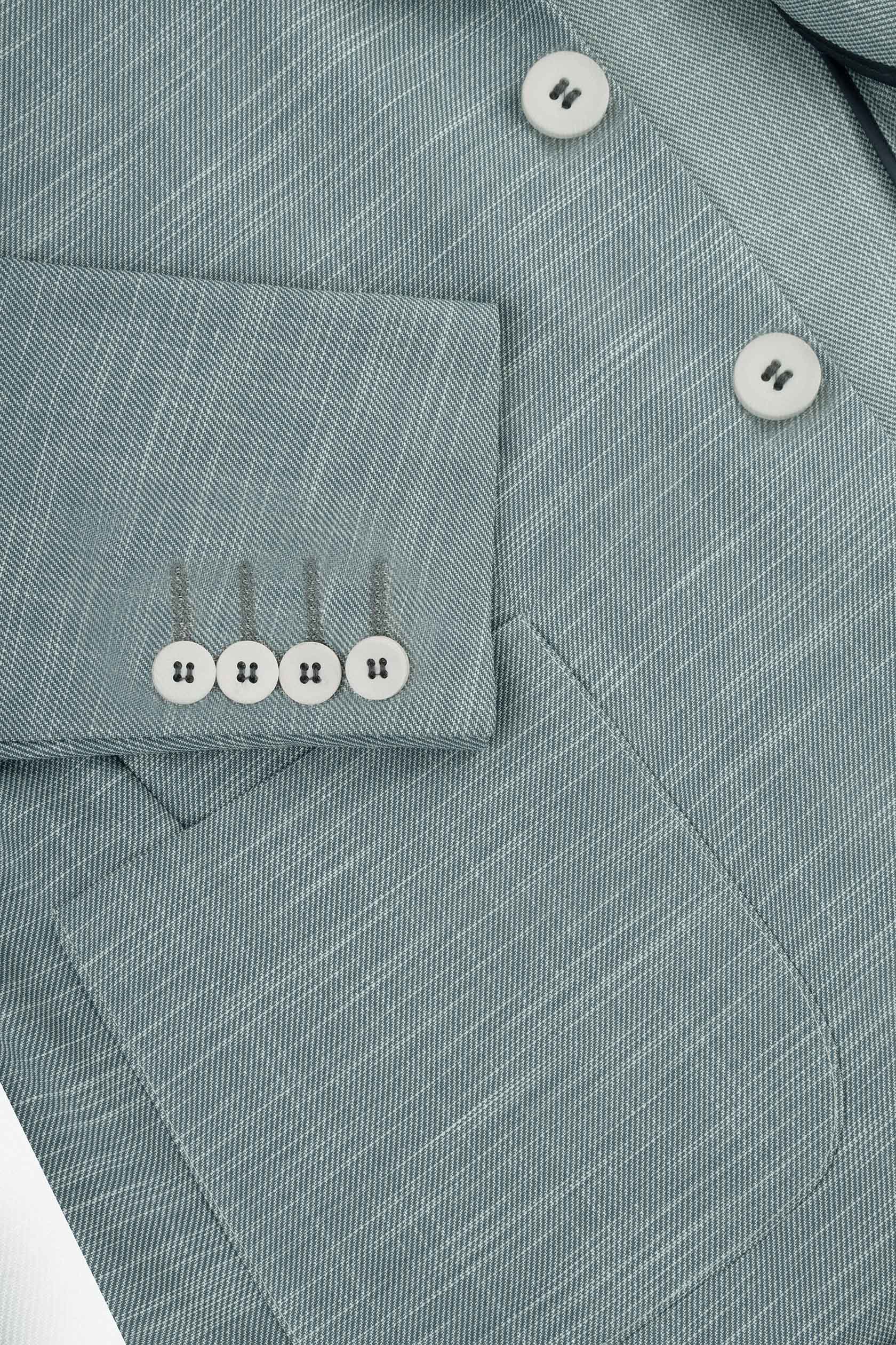 Light Green patterned Casual Blazer - Image 3