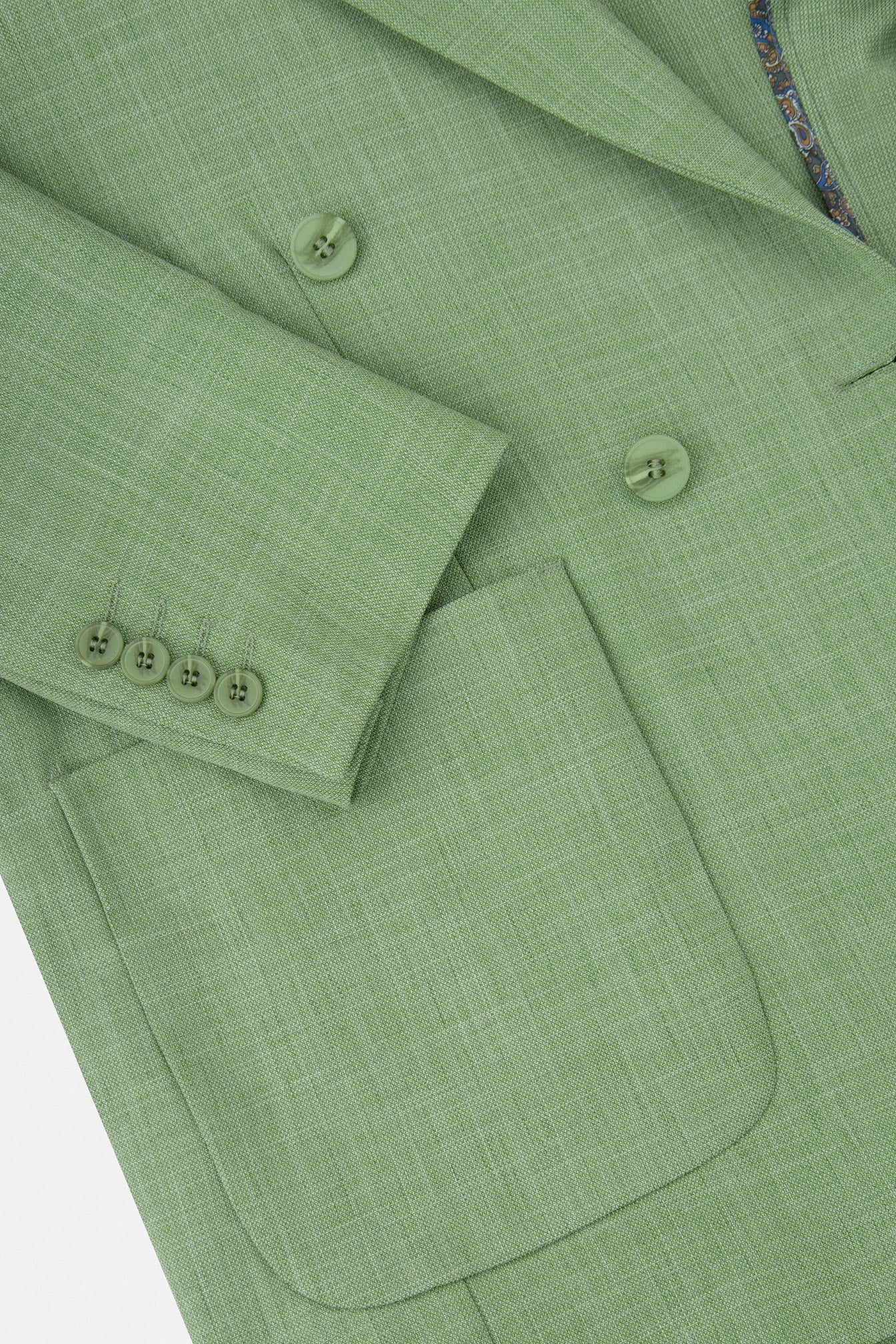 Light Green patterned Casual Blazer - Image 3