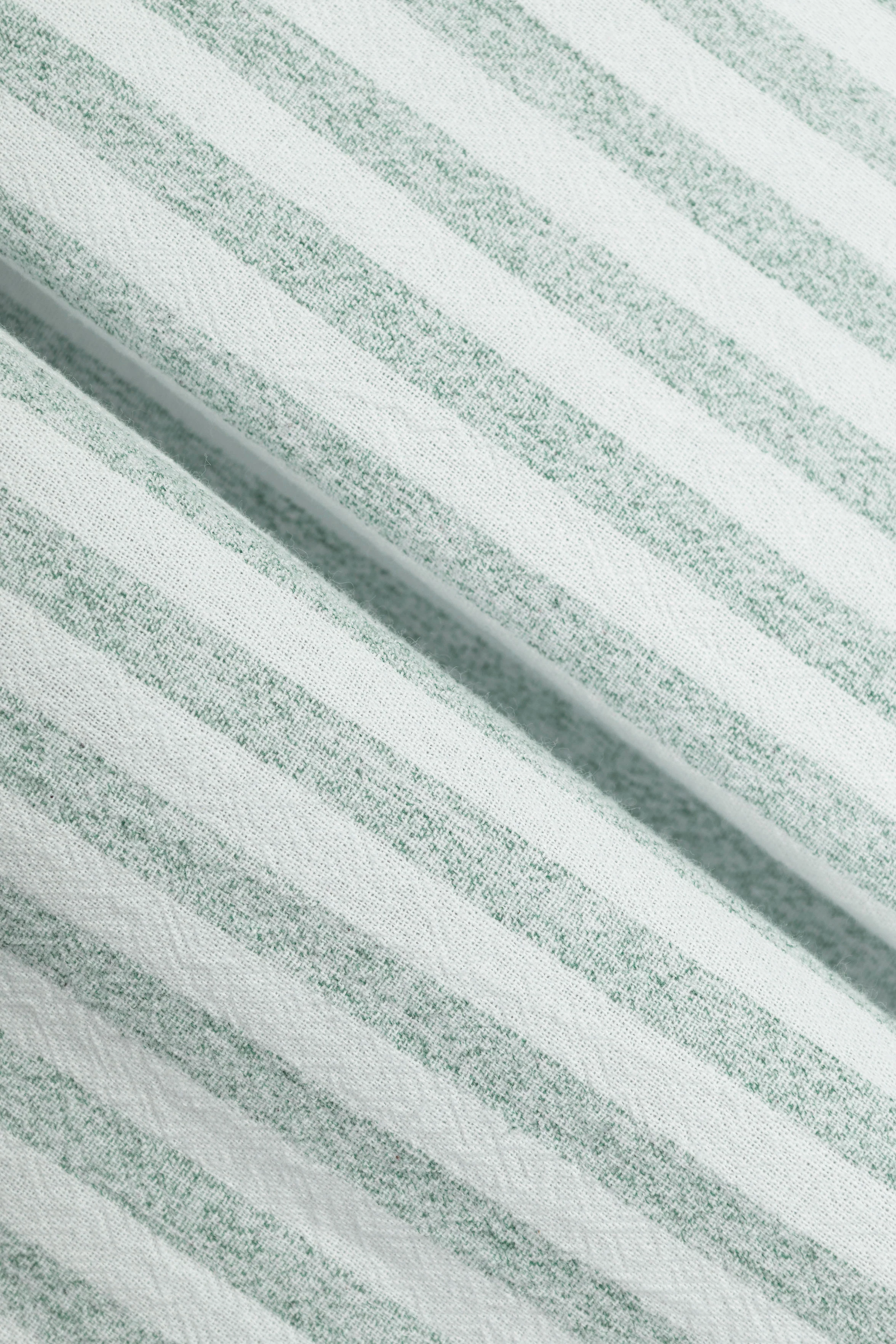 Light Green Striped Short-Sleeve Shirt - Image 4