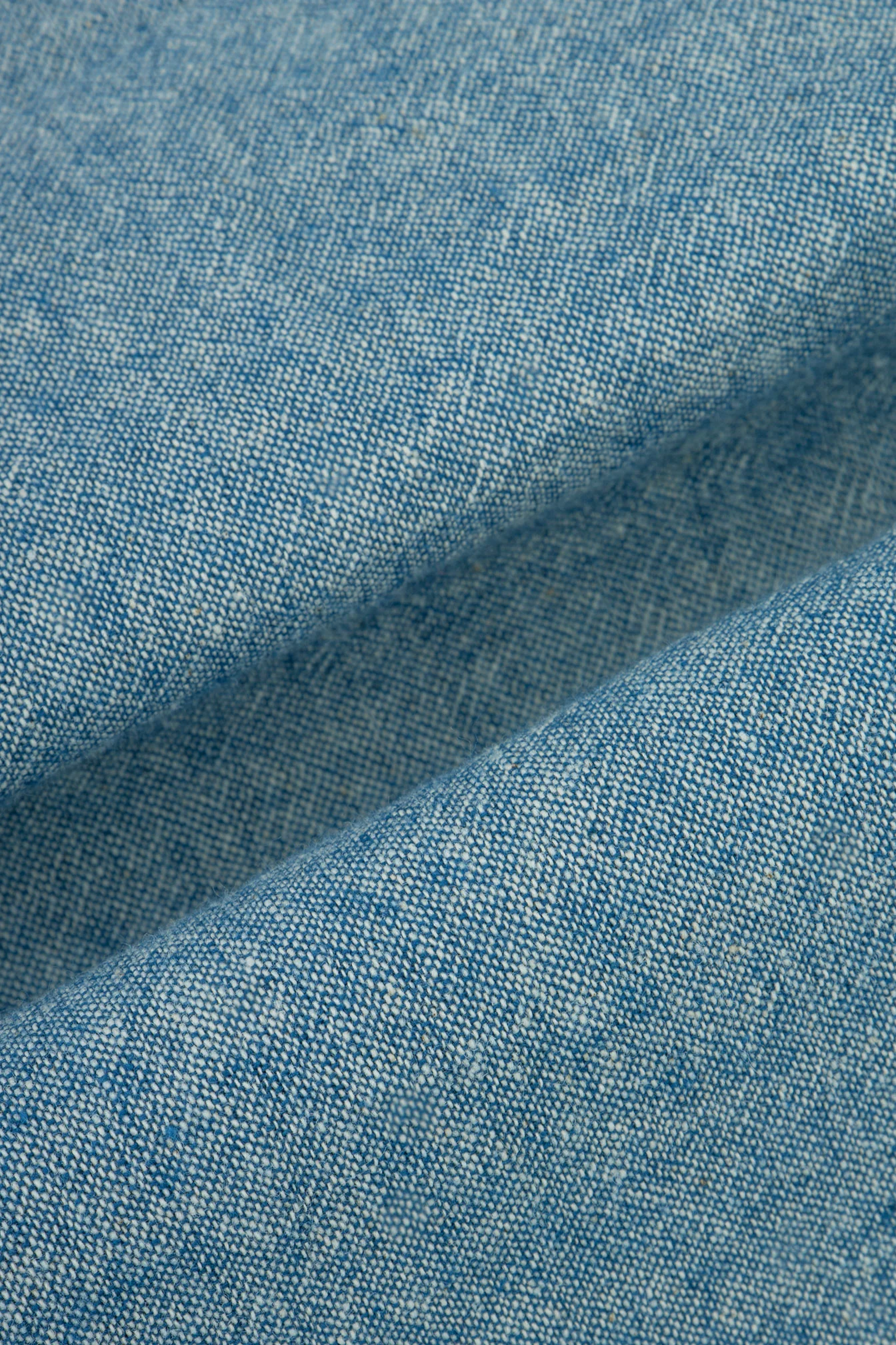 Light Teal Blue Linen Blend Casual Shirt - Image 7