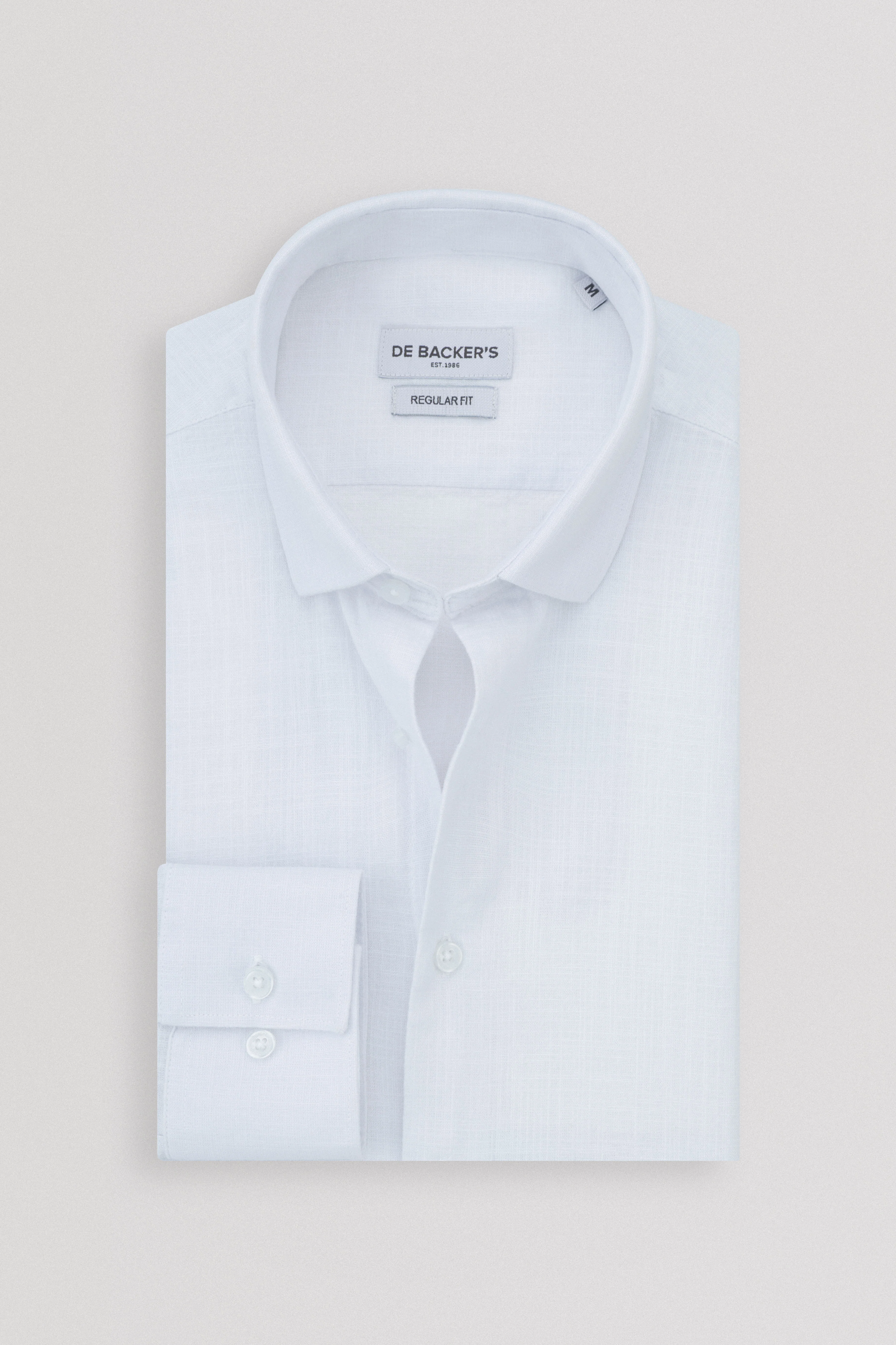 White Linen Blend Smart Casual Shirt