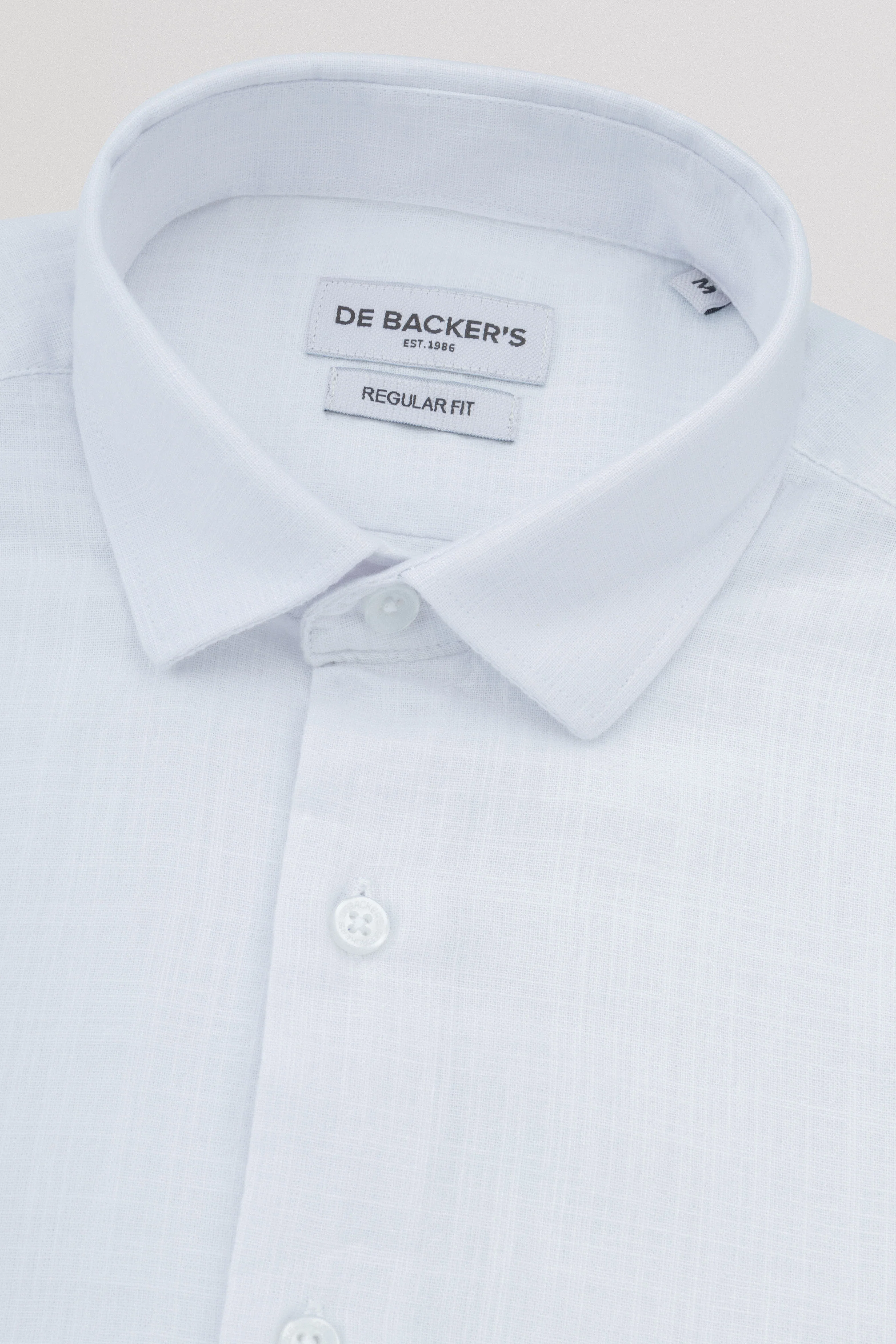 White Linen Blend Smart Casual Shirt - Image 2