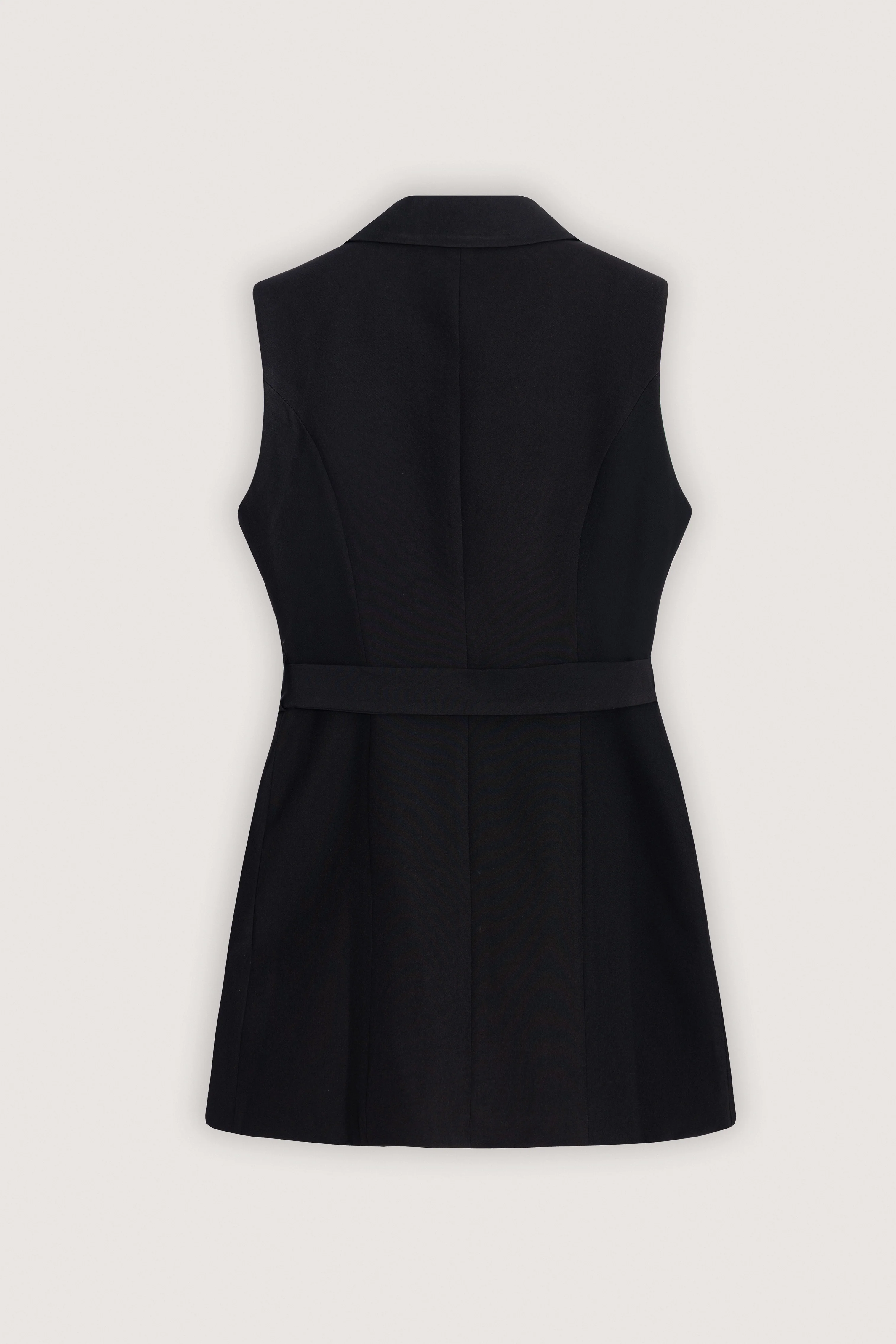 Black Sleeveless Blazer Vest - Image 4