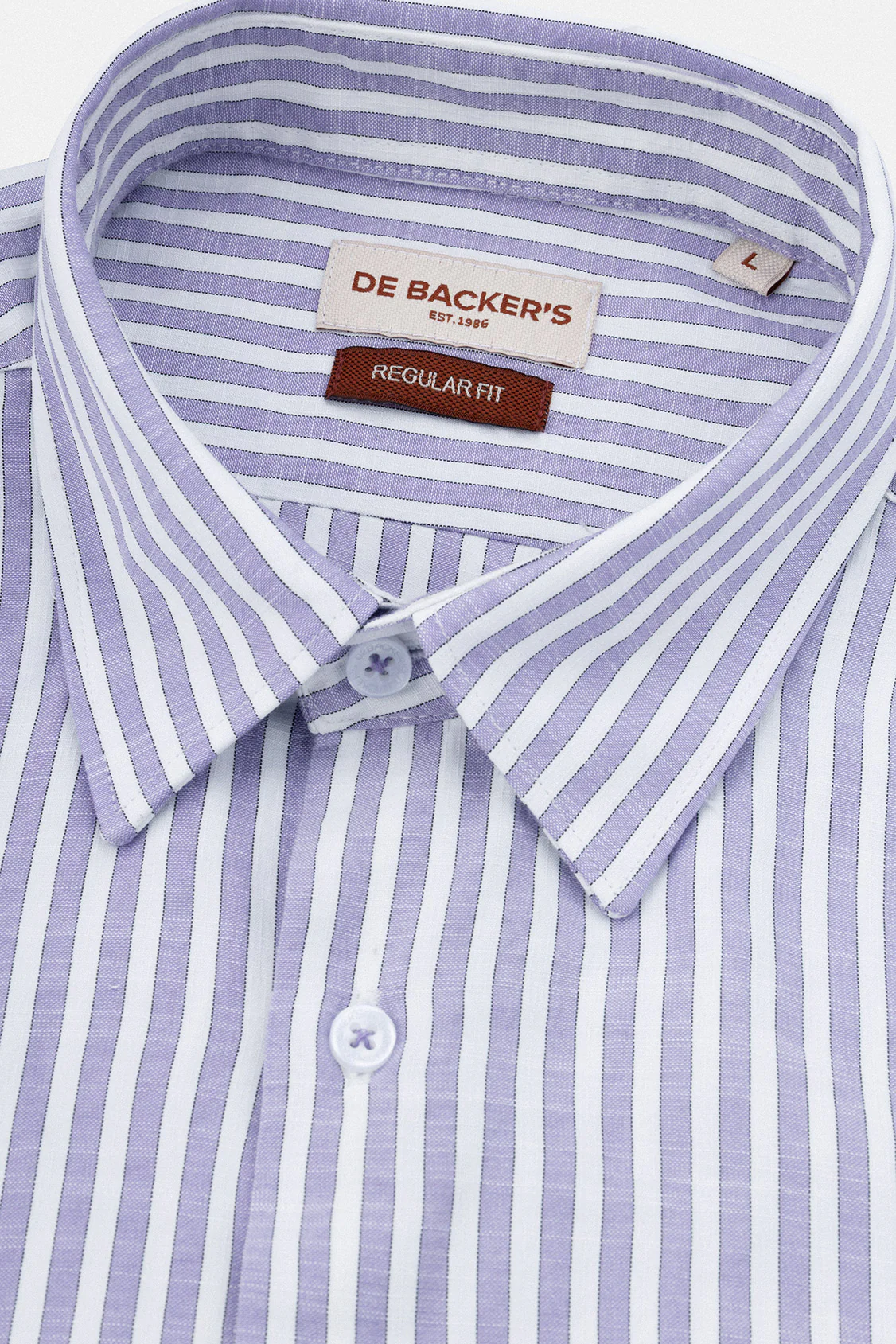 Striped Mauve Casual Shirt - Image 2