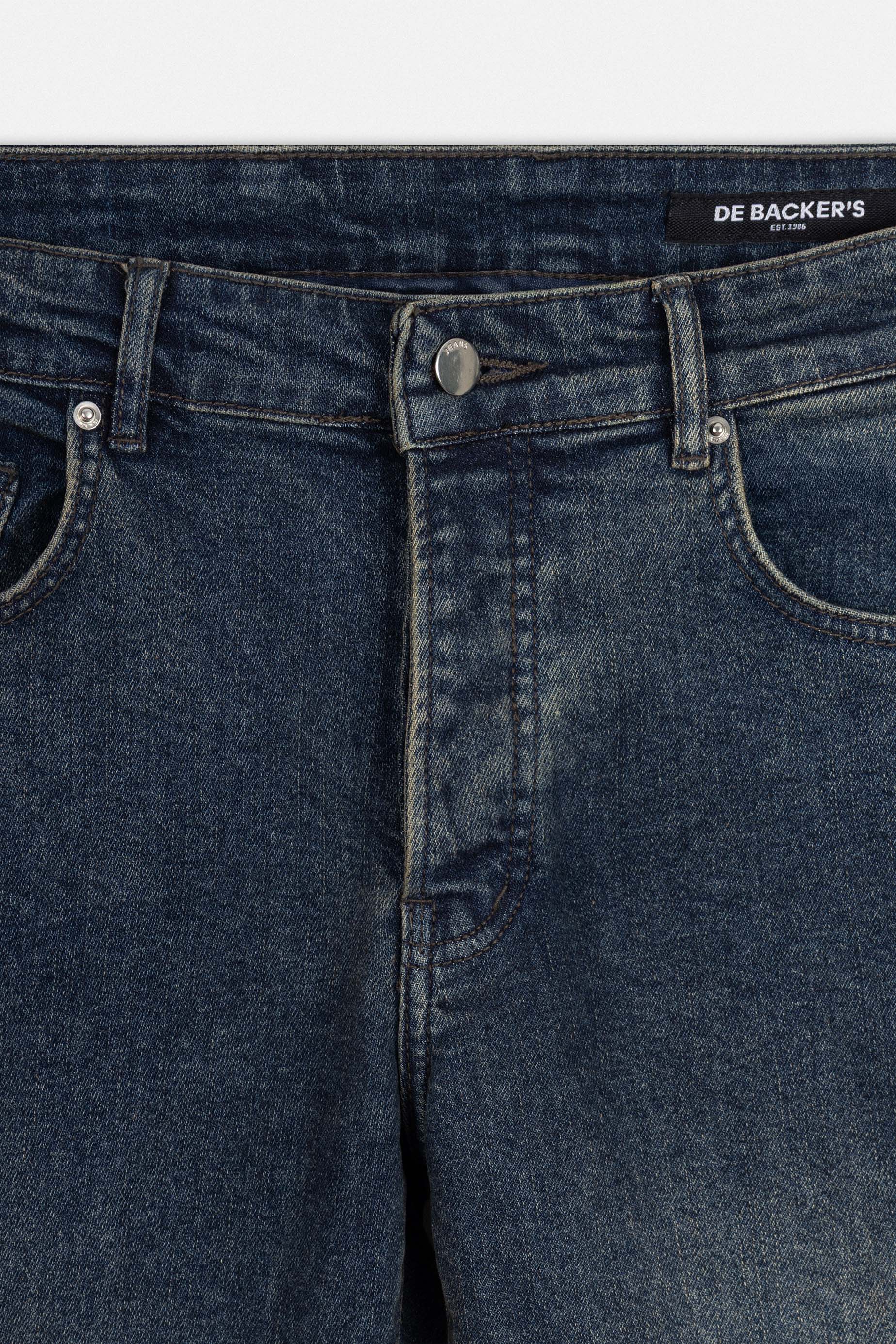 Medium-Wash indigo Blue Jeans - Image 2