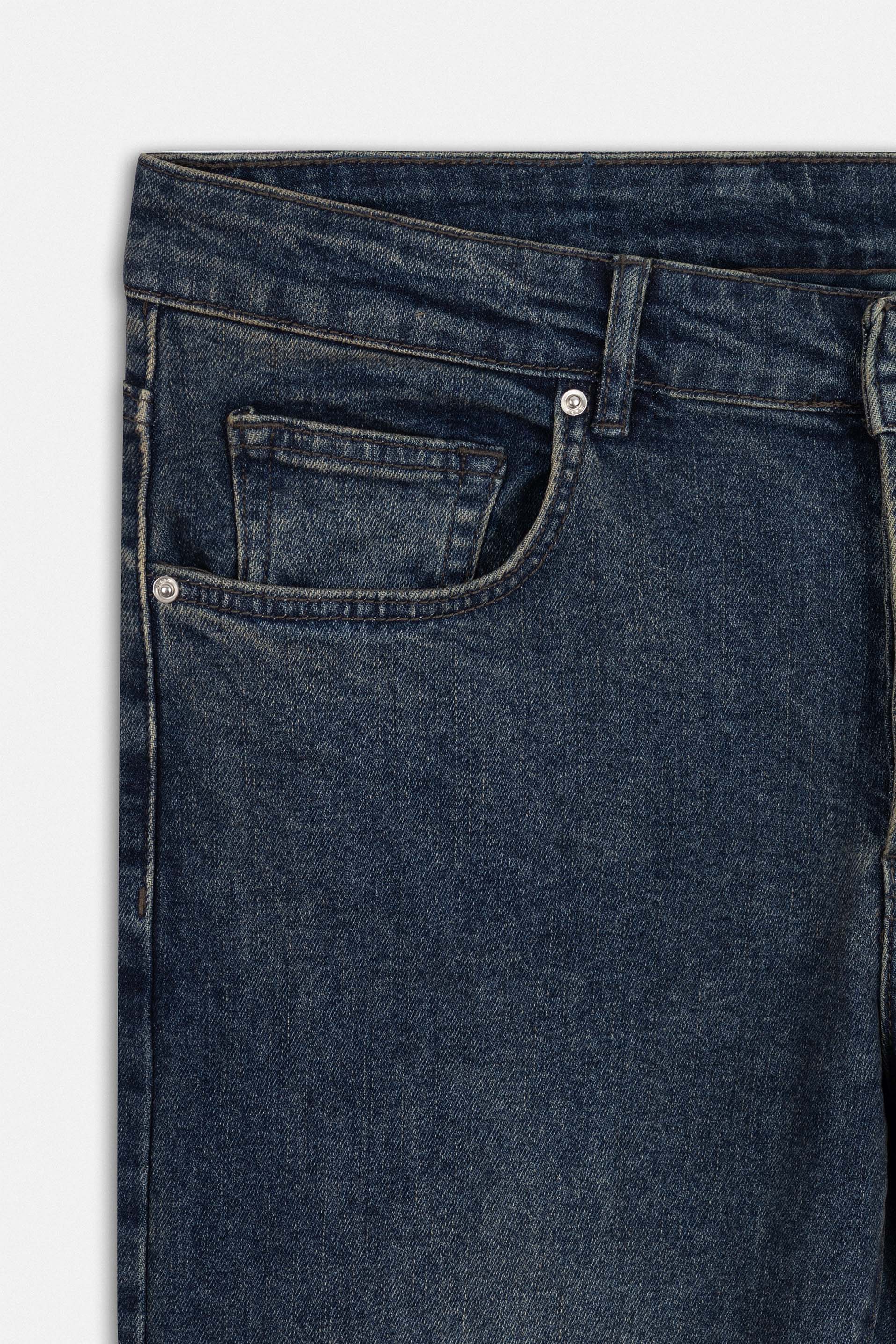 Medium-Wash indigo Blue Jeans - Image 3
