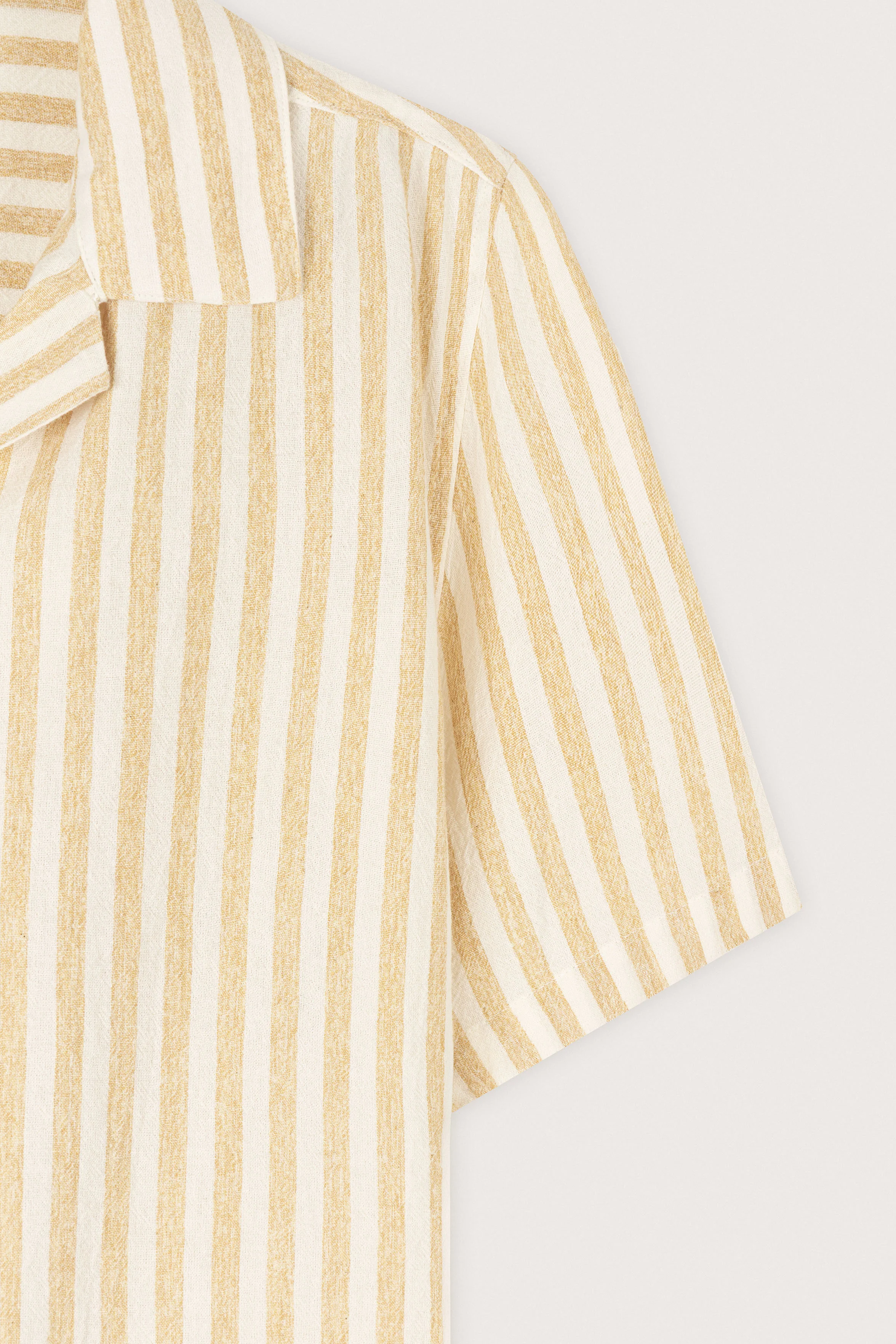 Mustard Striped Short-Sleeve Shirt - Image 3