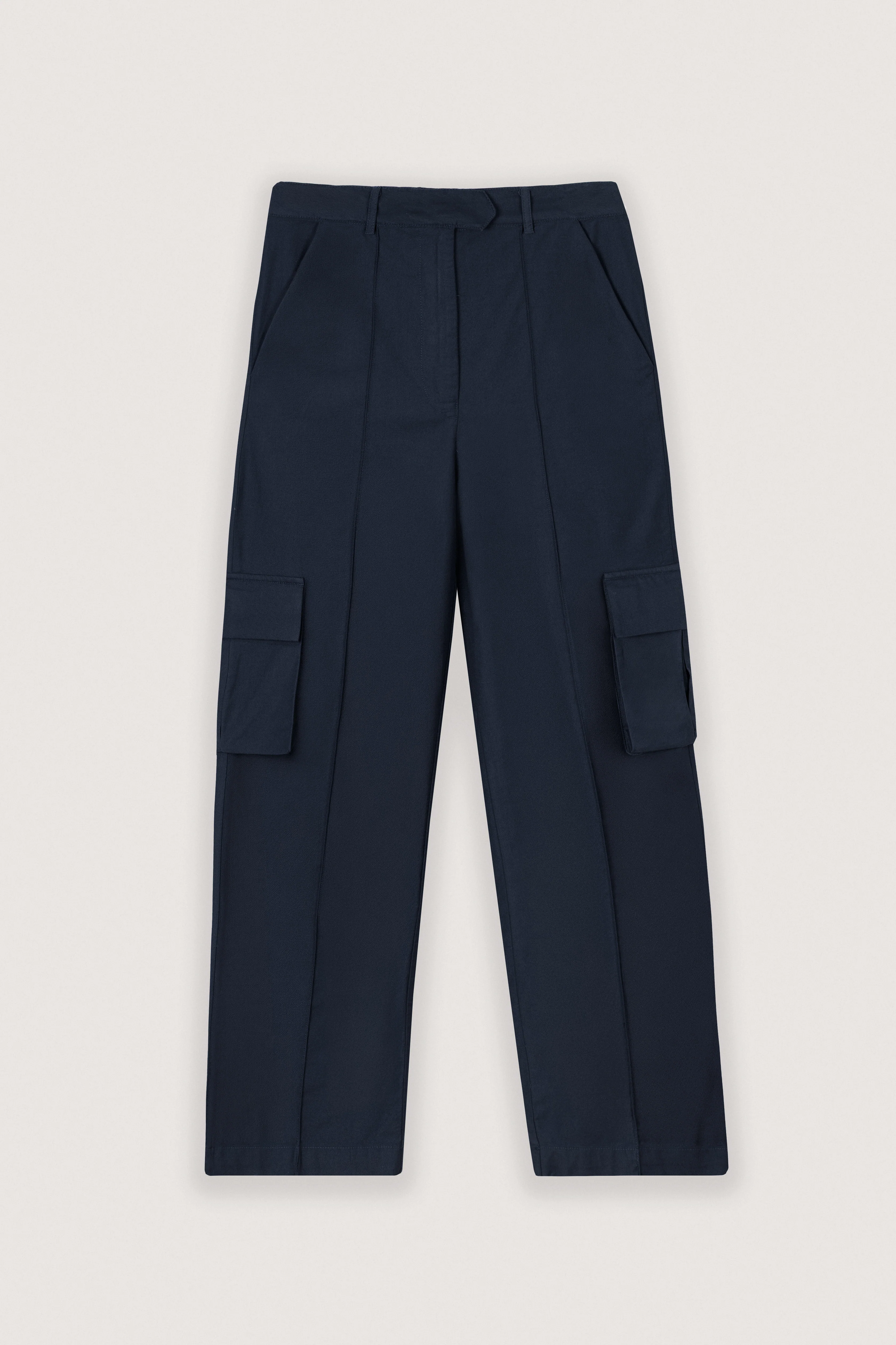 Navy Gabardine Cargo pants - Image 4