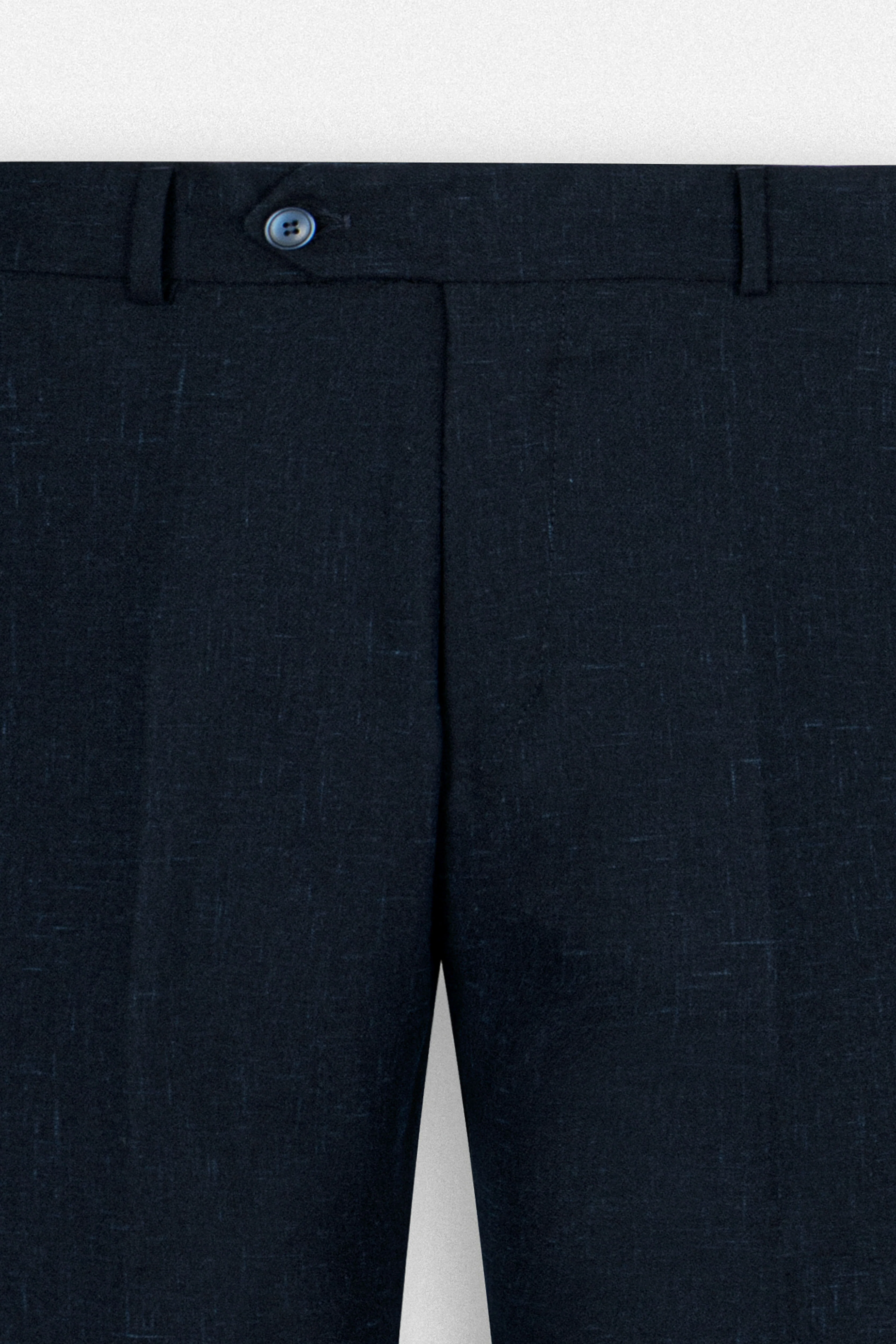 Navy Linen Blend Smart Casual pants - Image 3
