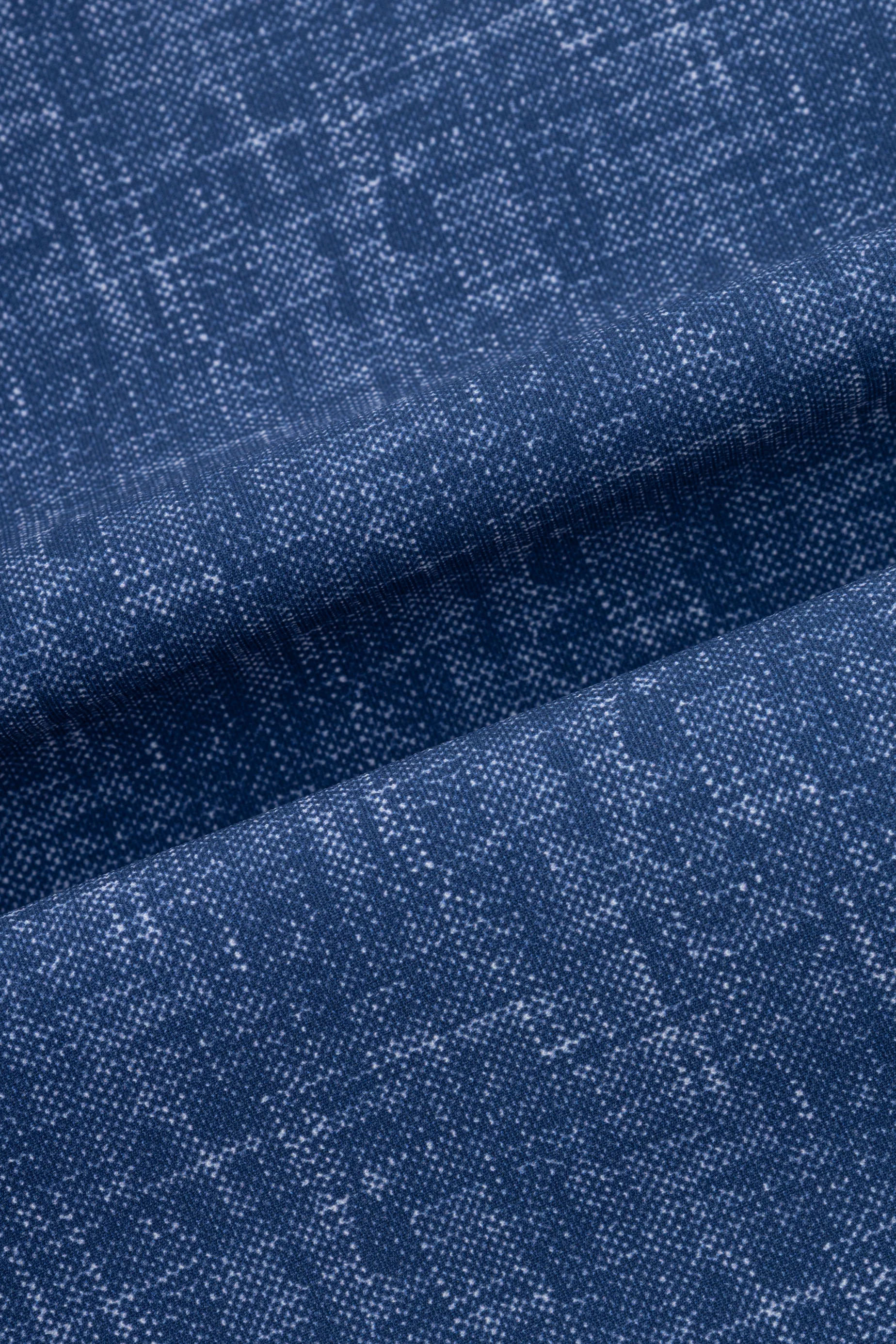 Navy Patterned Casual Shirt - Image 3