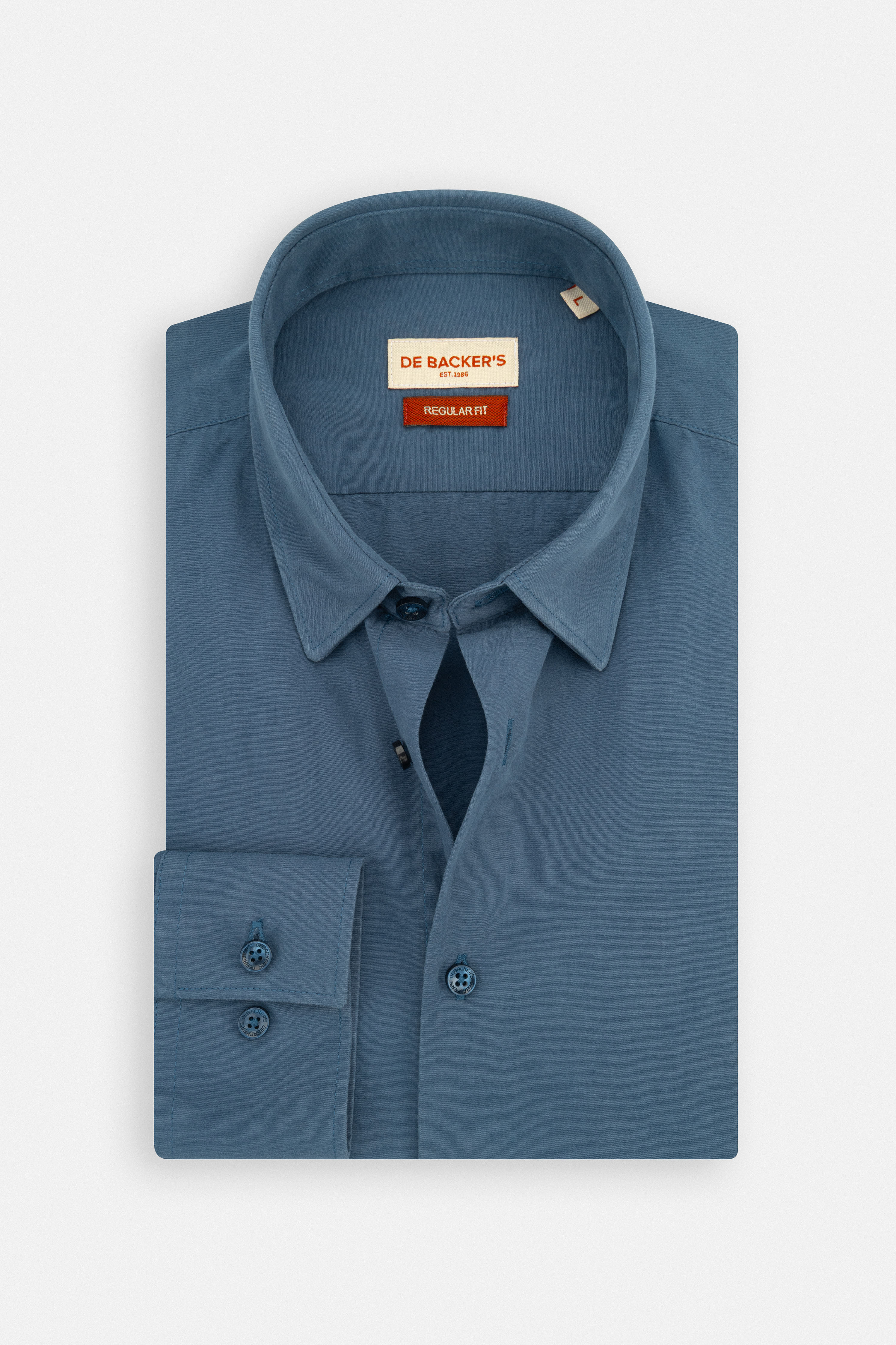 Navy Patterned Casual Shirt